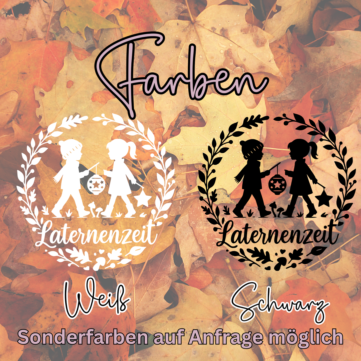 Fensterbild Laternenzeit Herbstlicher Martinstag Deko Aufkleber Halloween