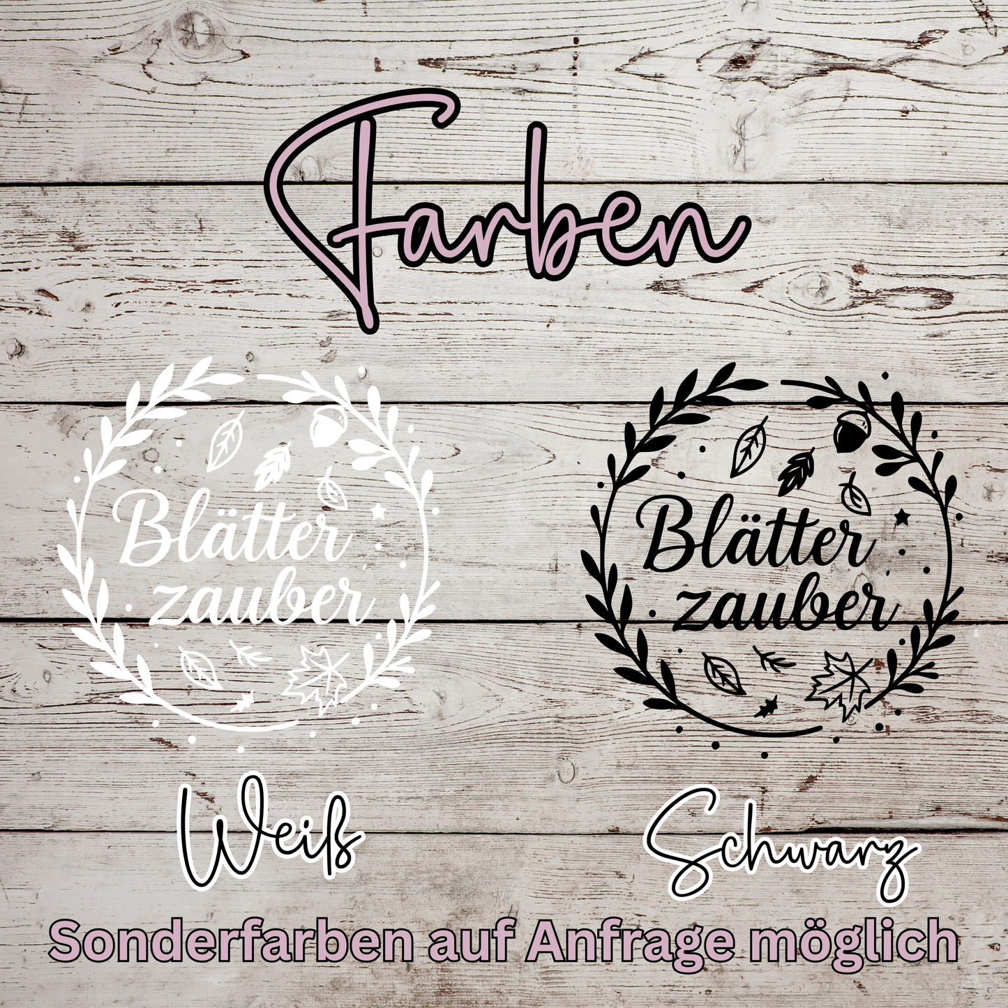 Fensterbild Herbstkranz herbstlicher Aufkleber Blätterzauber