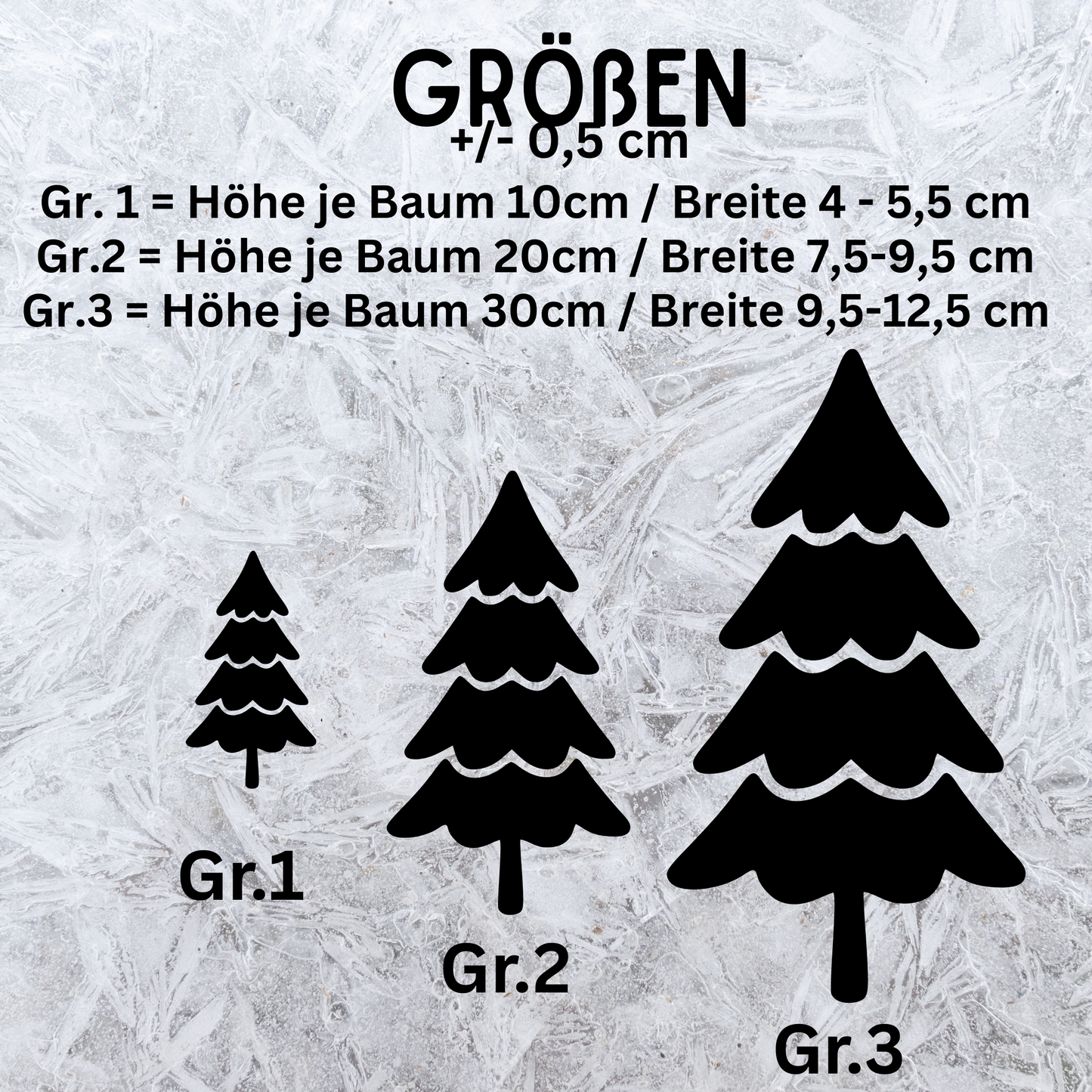 Sticker Tannen Weihnachtsbäume 3 Größen 2 Farben 10er Set