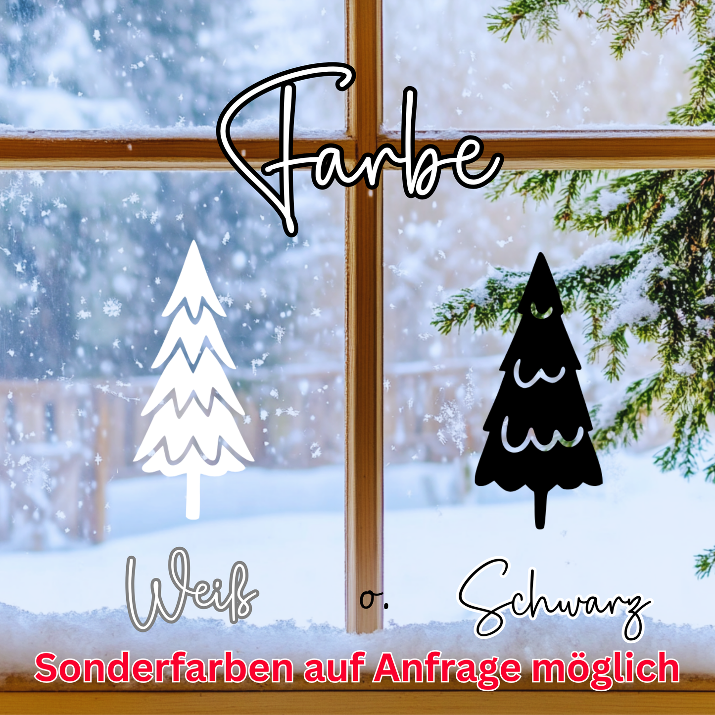 Sticker Tannen Weihnachtsbäume 3 Größen 2 Farben 10er Set