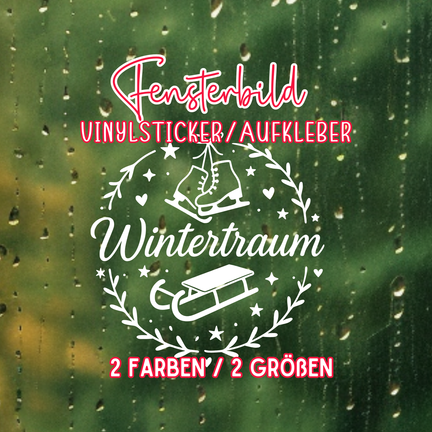 Fensterbild Sticker Wintertraum| saisonale Deko Aufkleber| Advent Winter Weihnachten, Fensteraufkleber Exklusiv