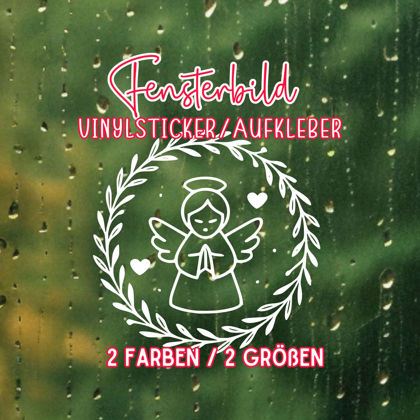 Fensterbild Engel minimalistisch | Deko für Weihnachten und Advent Aufkleber| Exklusiv Design