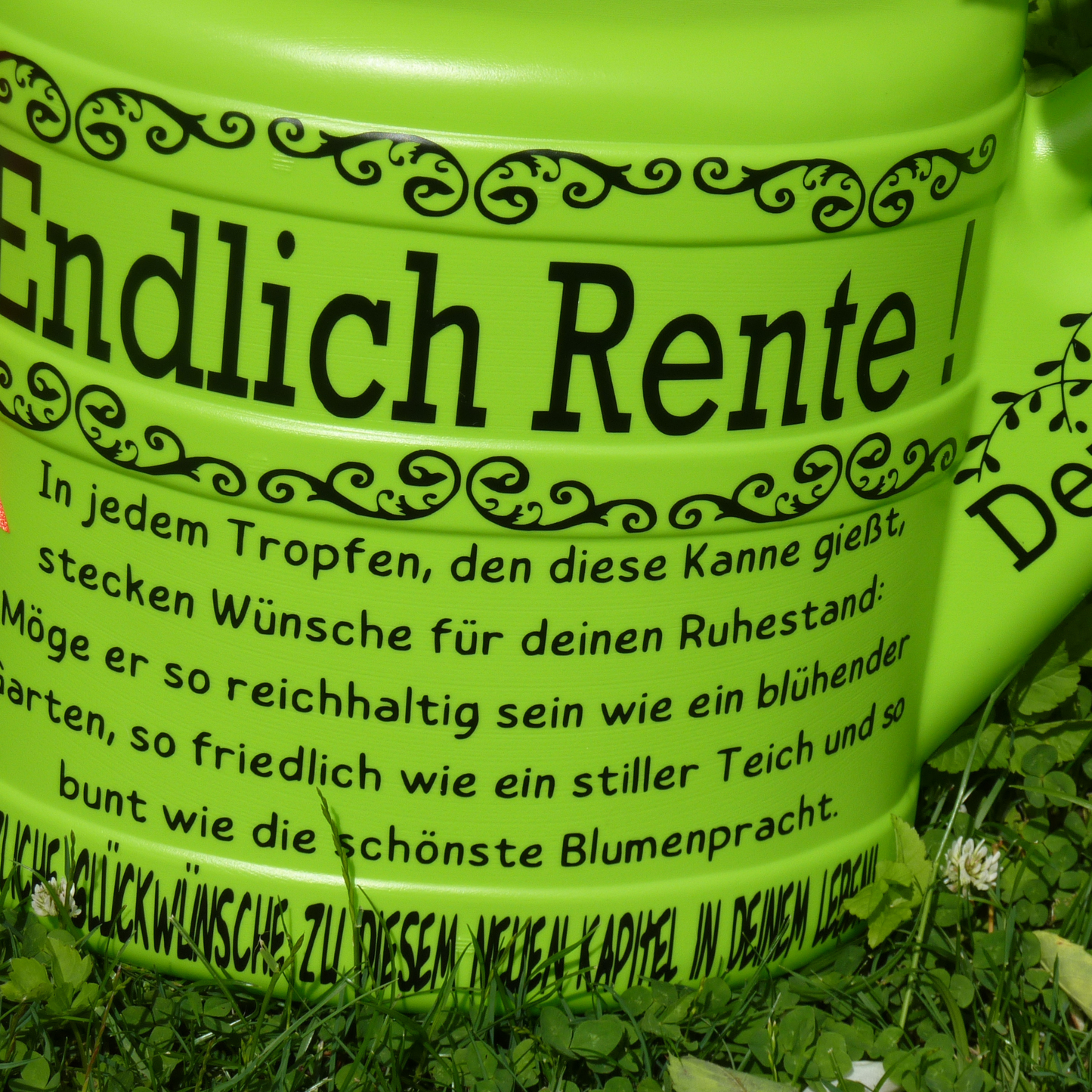 Gießkanne Rente personalisiert Abschiedsgeschenk Rentner , Geschenk Renteneintritt, Geschenkidee für Garten zum Ruhestand, Rentnergeschenk