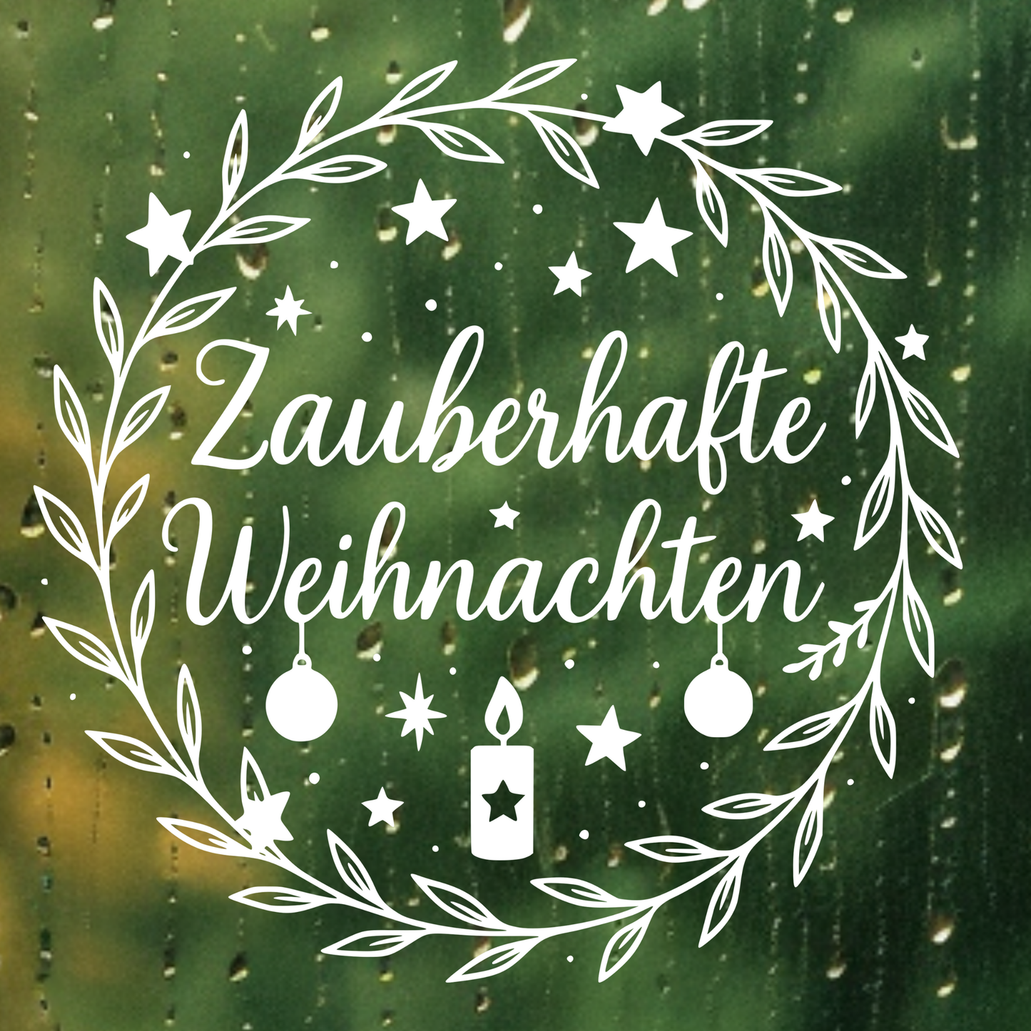 Fensterbild Sticker Zauberhafte Weihnachten