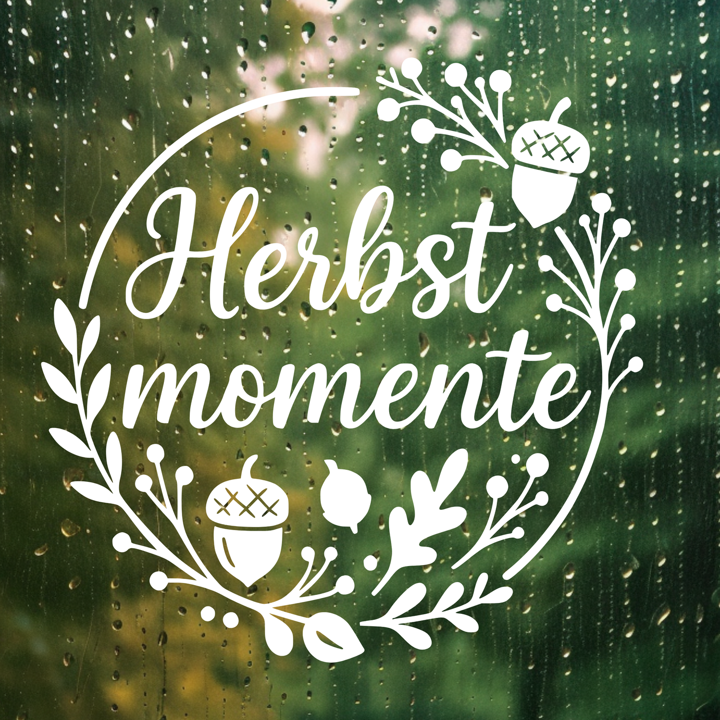 Fensterbild Herbstkranz Vinylaufkleber Herbstmomente