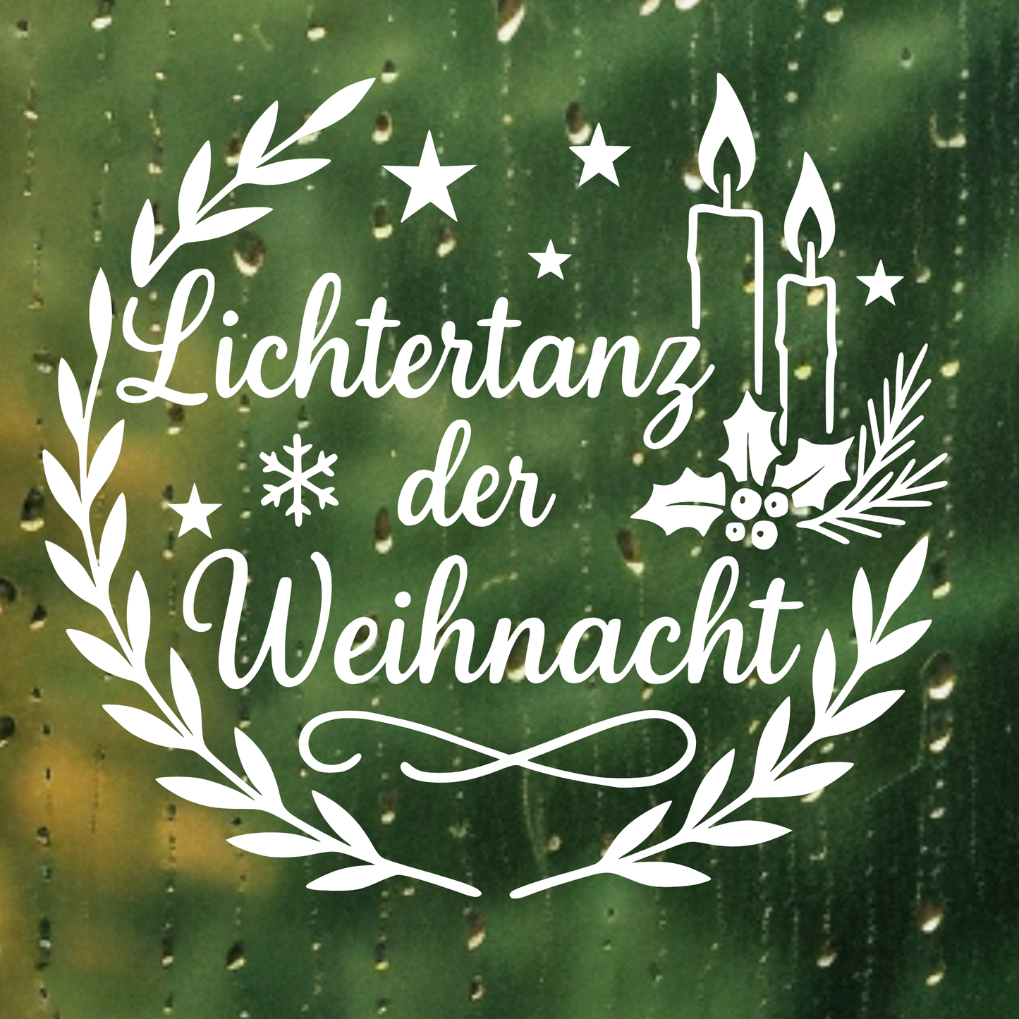 Fensterbild Lichtertanz der Weihnacht | Deko für Weihnachten und Advent Aufkleber| Exklusiv Design