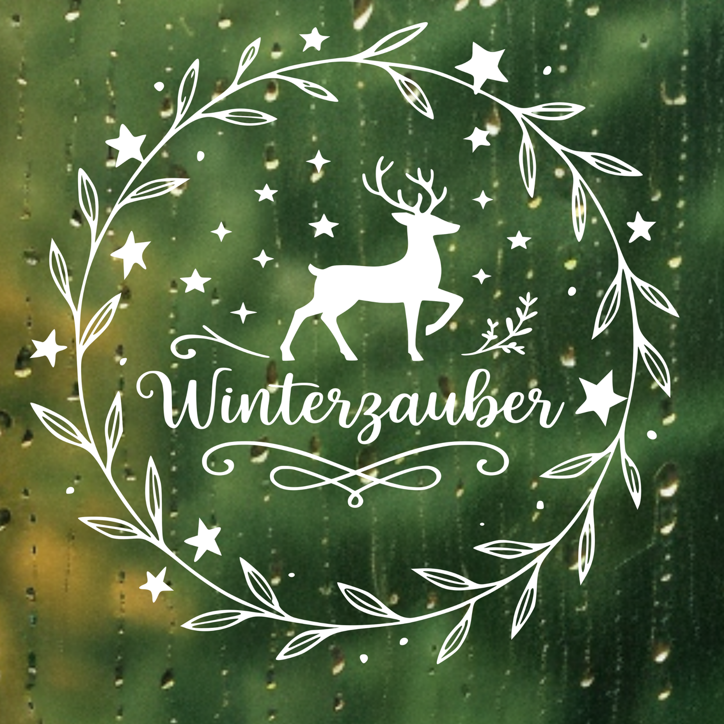 Fensterbild Sticker Winterzauber Skandinavischer Stil | saisonale Deko Aufkleber