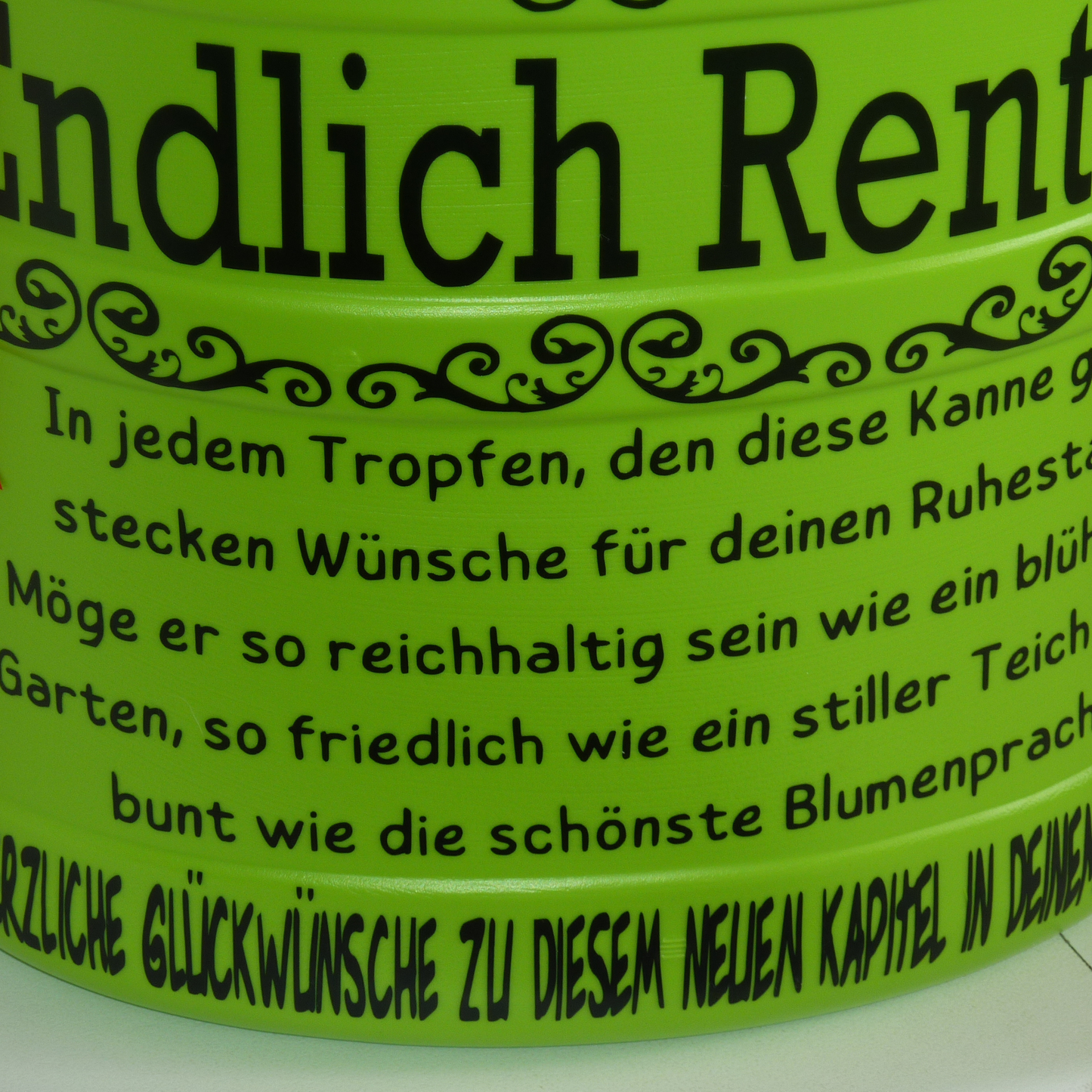 Gießkanne Rente personalisiert Abschiedsgeschenk Rentner , Geschenk Renteneintritt, Geschenkidee für Garten zum Ruhestand, Rentnergeschenk