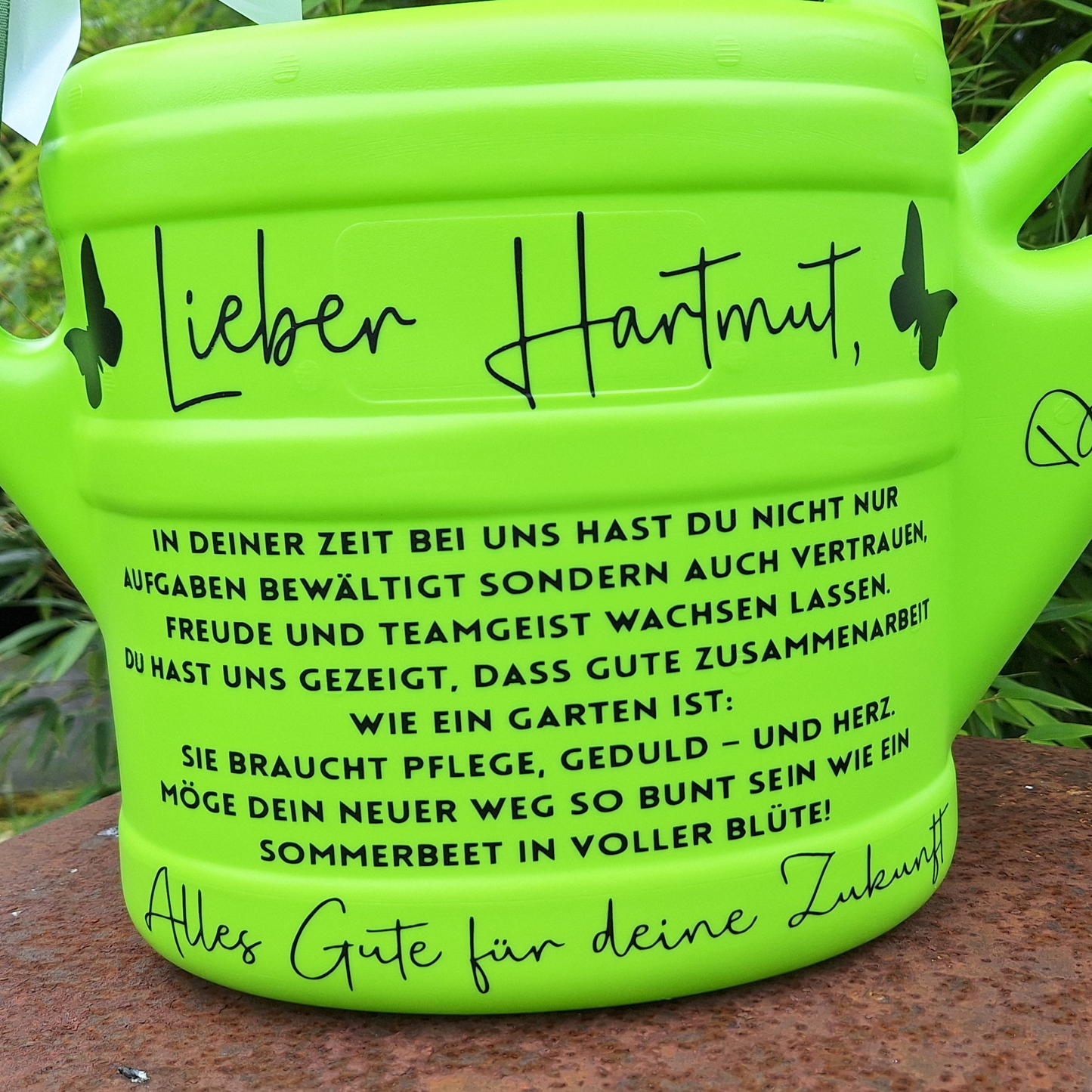Gießkanne zum Abschied, Rente , Ruhestand , Jobwechsel , Kollegen Geschenk grün