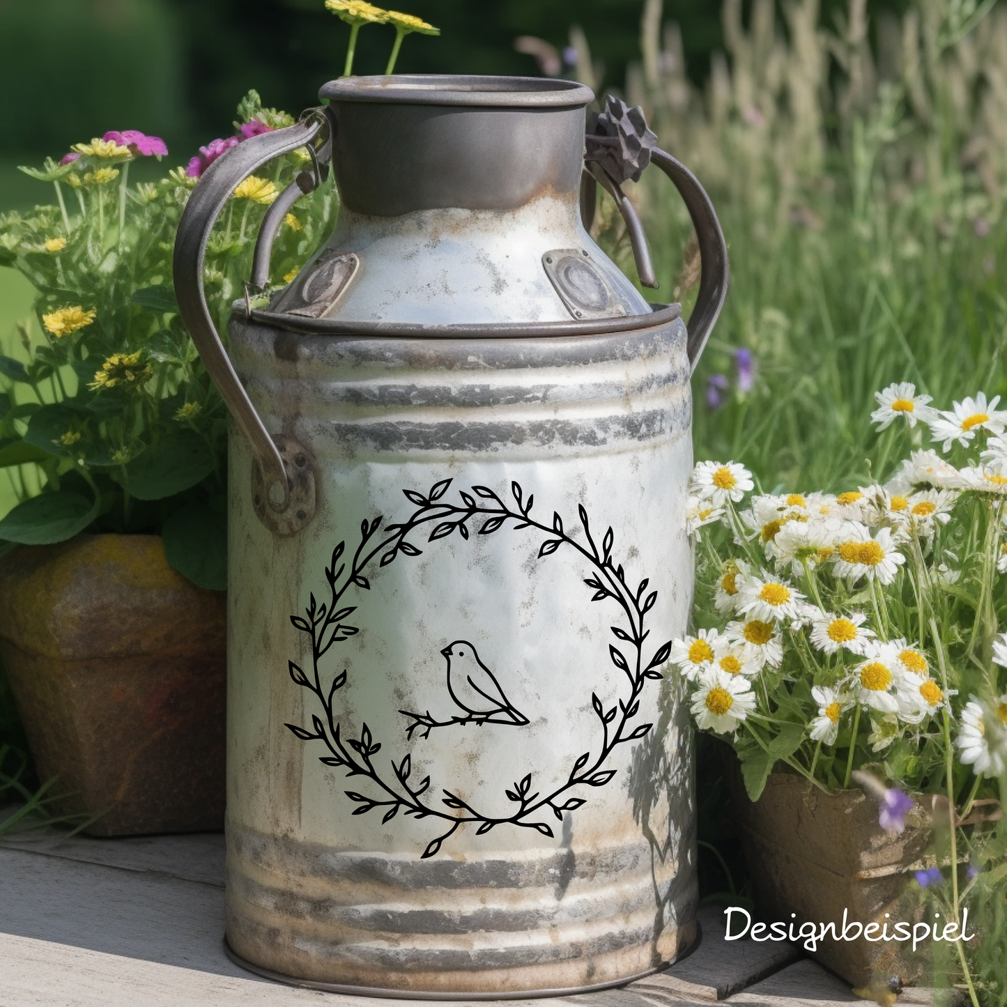 Vogelkranz Aufkleber für Hygge Feeling Sticker für Fenster und Diy Projekte