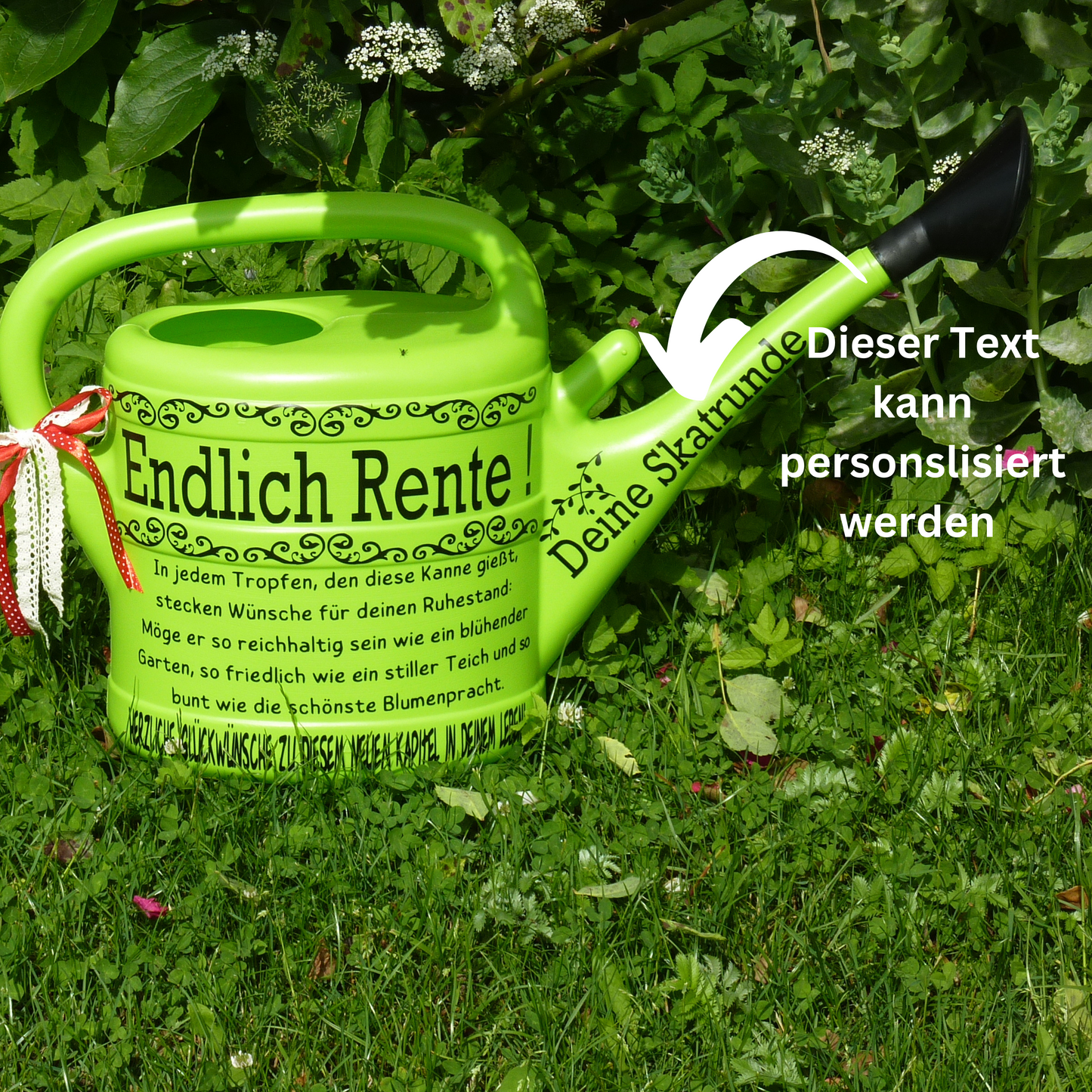 Gießkanne Rente personalisiert Abschiedsgeschenk Rentner , Geschenk Renteneintritt, Geschenkidee für Garten zum Ruhestand, Rentnergeschenk