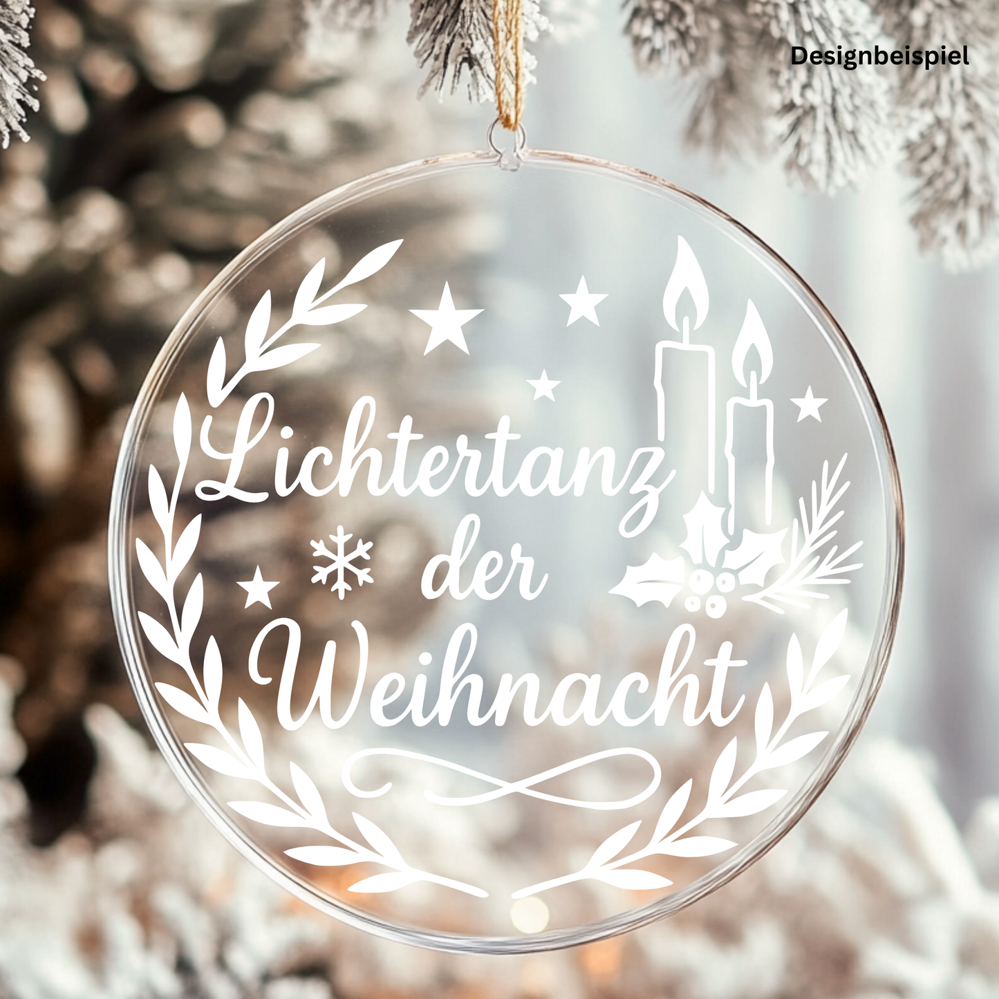 Fensterbild Lichtertanz der Weihnacht | Deko für Weihnachten und Advent Aufkleber| Exklusiv Design