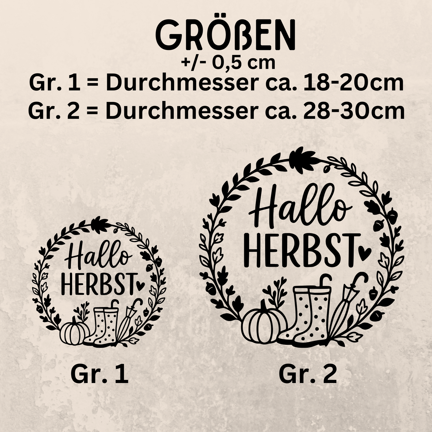 Fensterbild Herbstkranz Aufkleber Hallo Herbst
