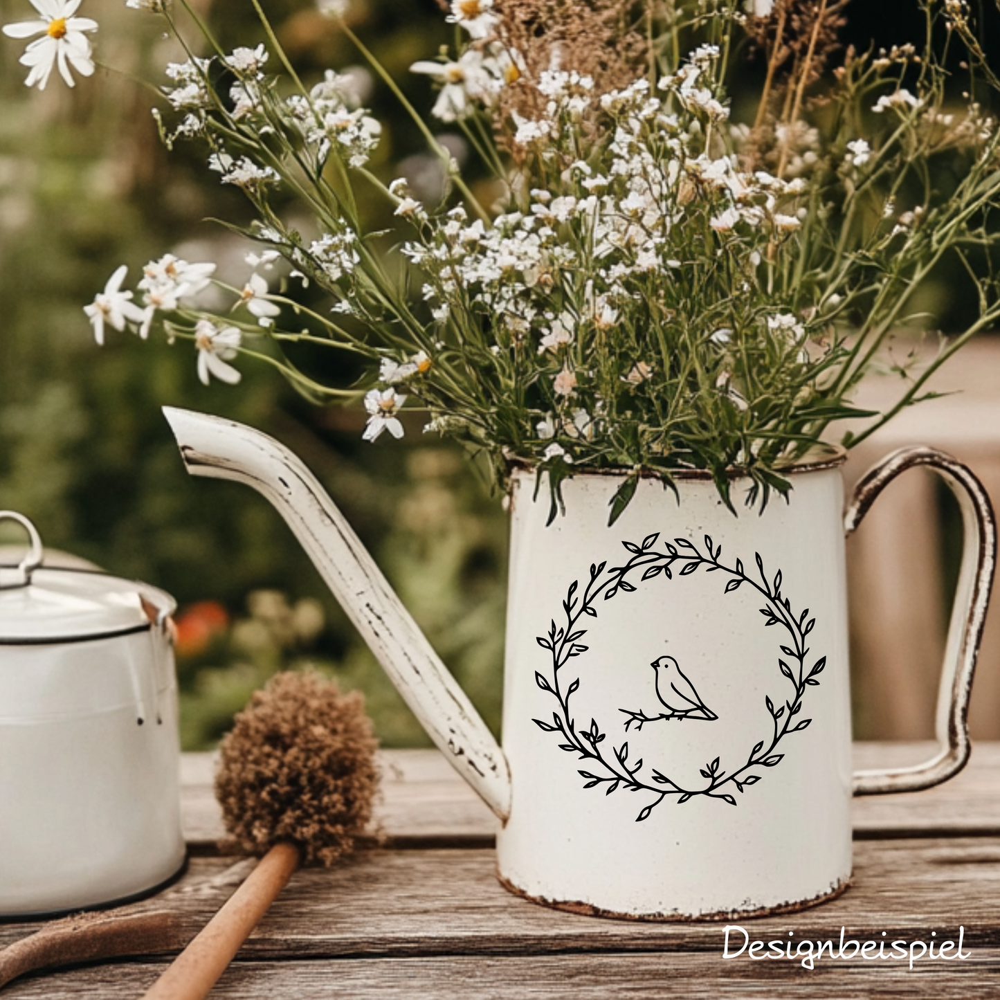 Vogelkranz Aufkleber für Hygge Feeling Sticker für Fenster und Diy Projekte