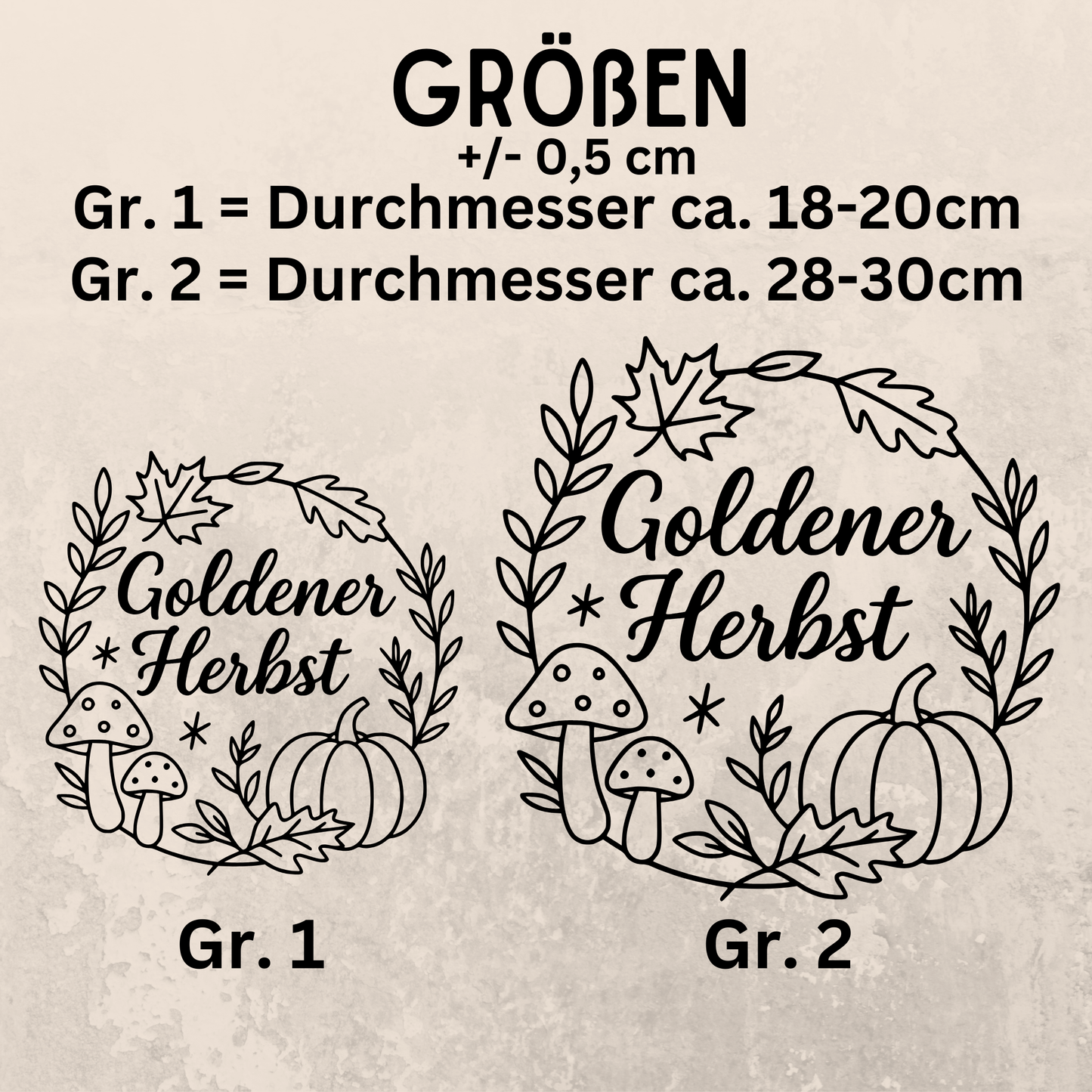 Fensterbild Goldener Herbst Pilze , Kürbis , Herbstlicher Aufkleber