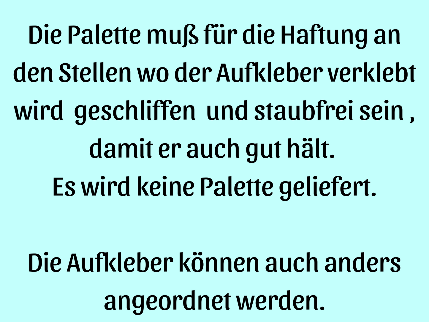 Palettenaufkleber Willkommensschild Polterabend Palette, Dekoration Beschriftung
