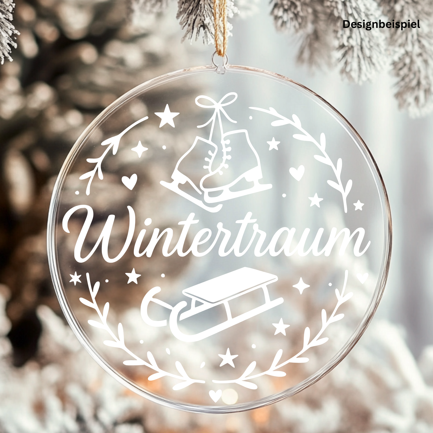 Fensterbild Sticker Wintertraum| saisonale Deko Aufkleber| Advent Winter Weihnachten, Fensteraufkleber Exklusiv