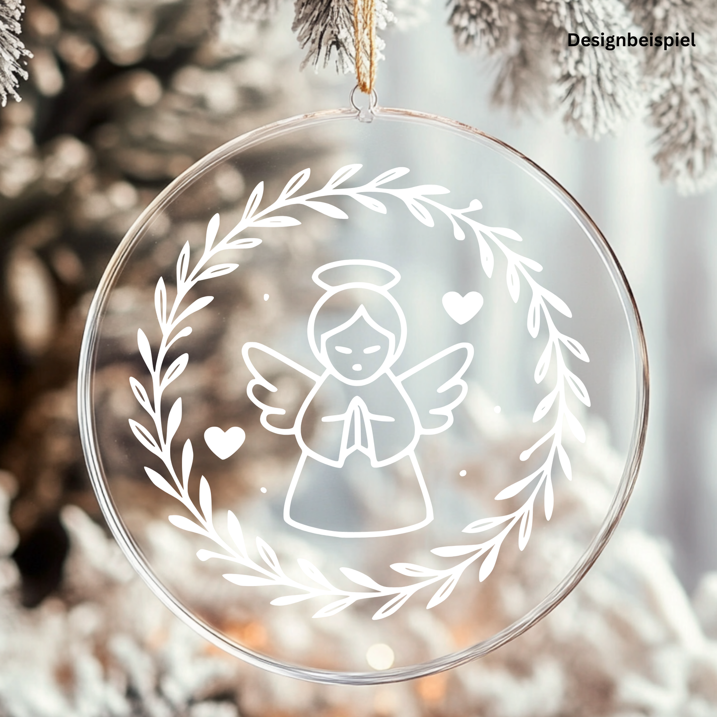 Fensterbild Engel minimalistisch | Deko für Weihnachten und Advent Aufkleber| Exklusiv Design
