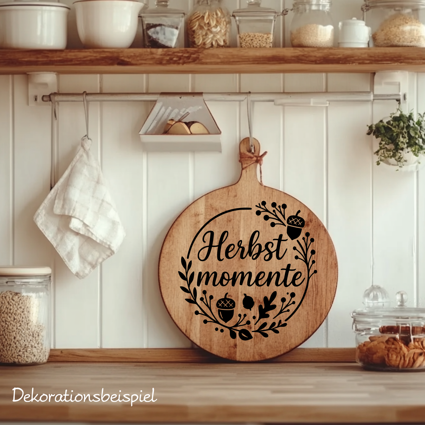 Fensterbild Herbstkranz Vinylaufkleber Herbstmomente
