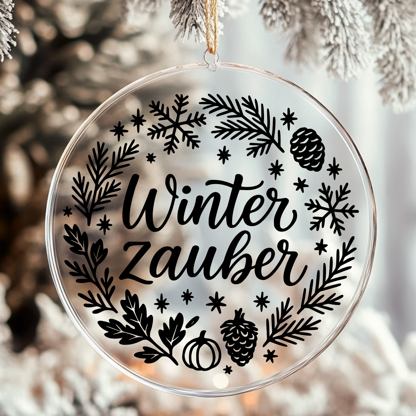 Fensterbild Sticker Winterzauber| saisonale Deko Aufkleber| Deko Advent Winter Weihnachten, Fensteraufkleber Exklusiv
