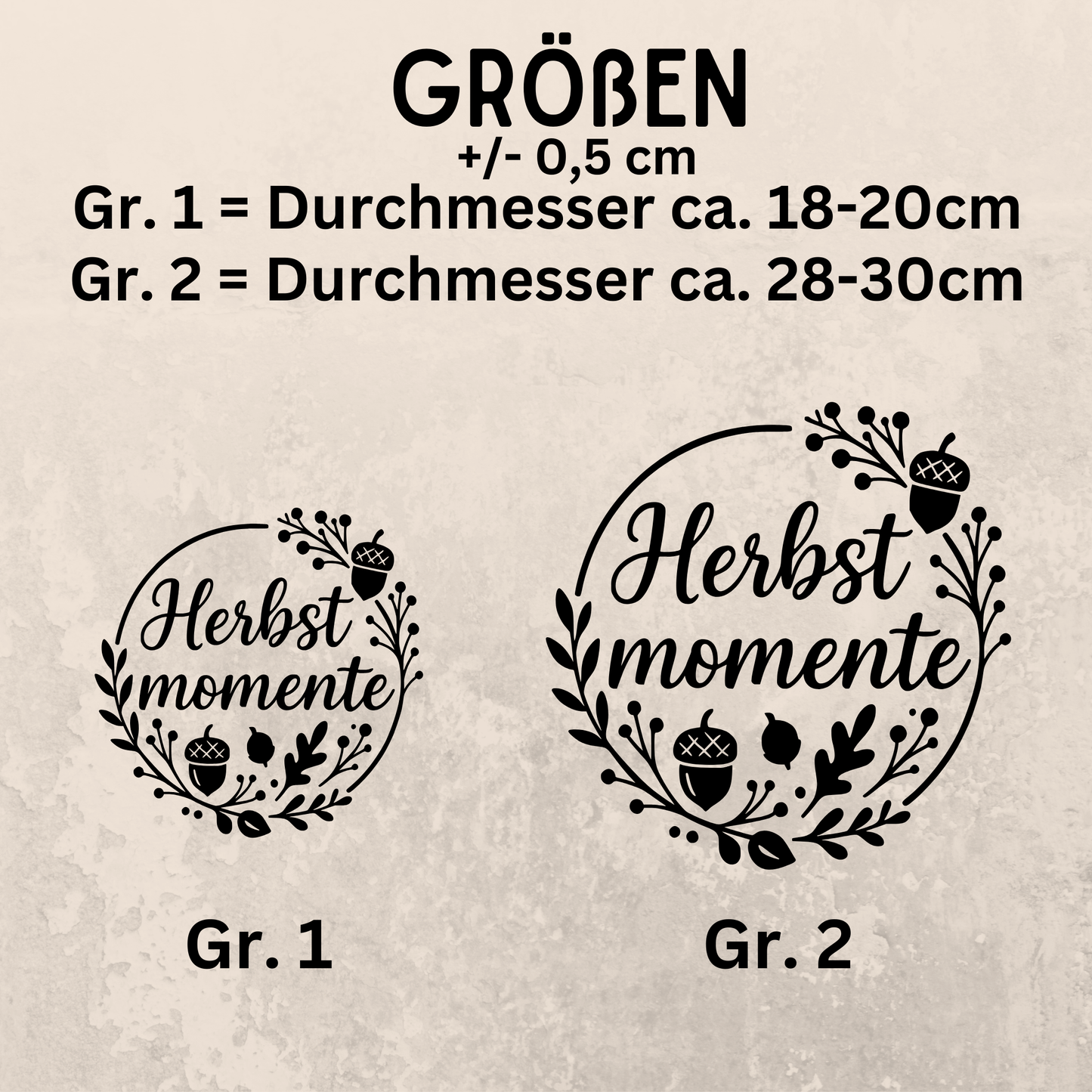 Fensterbild Herbstkranz Vinylaufkleber Herbstmomente