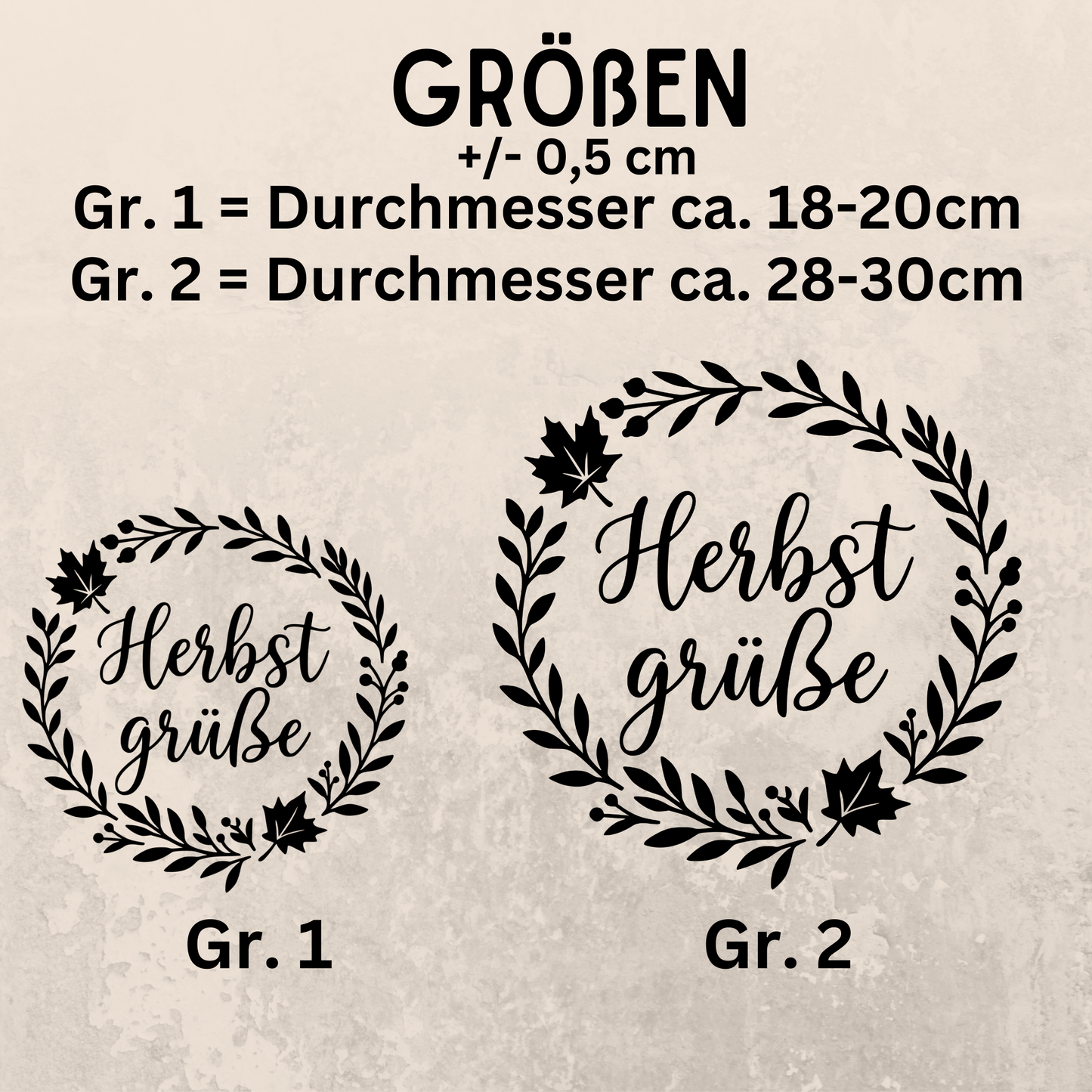 Fensterbild Herbstkranz Vinylaufkleber Herbstgrüße