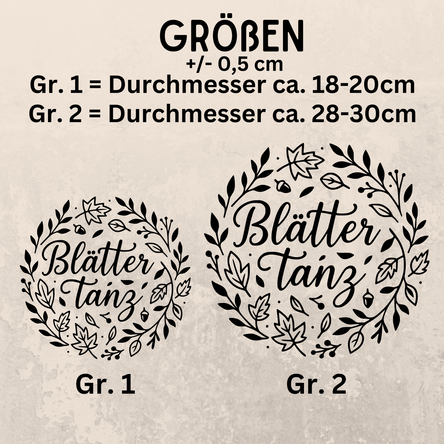 Fensterbild Herbstkranz Aufkleber Blättertanz