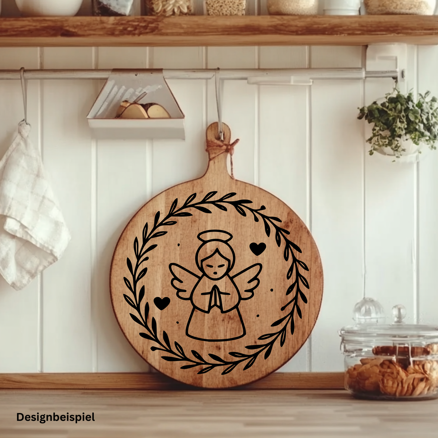 Fensterbild Engel minimalistisch | Deko für Weihnachten und Advent Aufkleber| Exklusiv Design