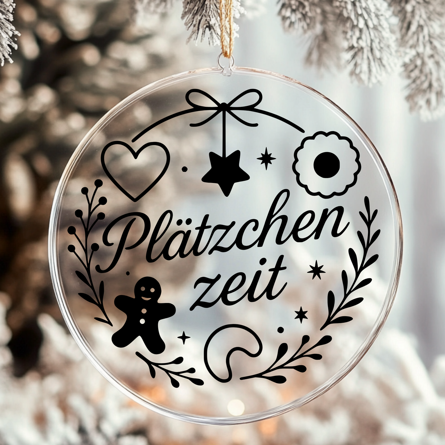 Fensterbild Sticker Weihnachten Plätzchenzeit Lebkuchen | Aufkleber| Weihnachtsbäckerei Deko Advent Weihnachten, Fensteraufkleber Exklusiv