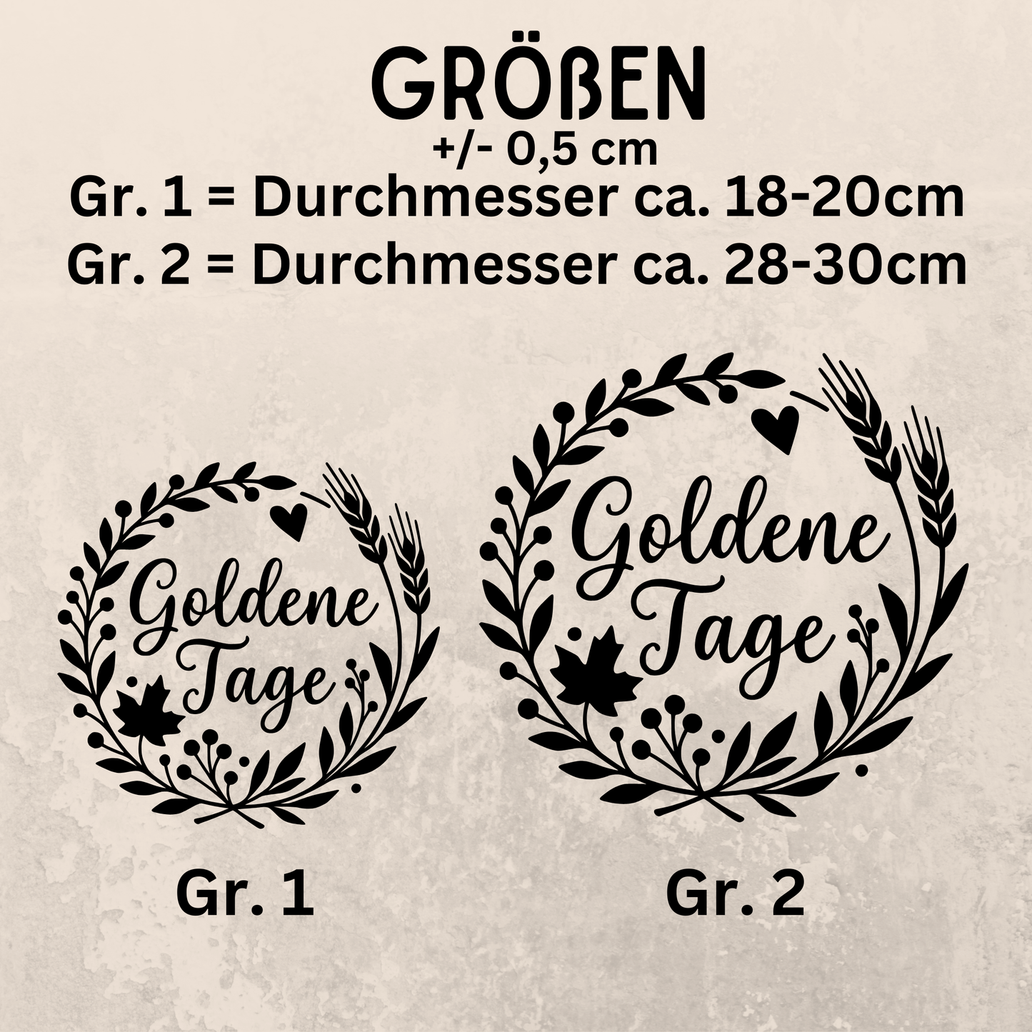 Fensterbild Herbstkranz herbstlicher Aufkleber goldene Tage