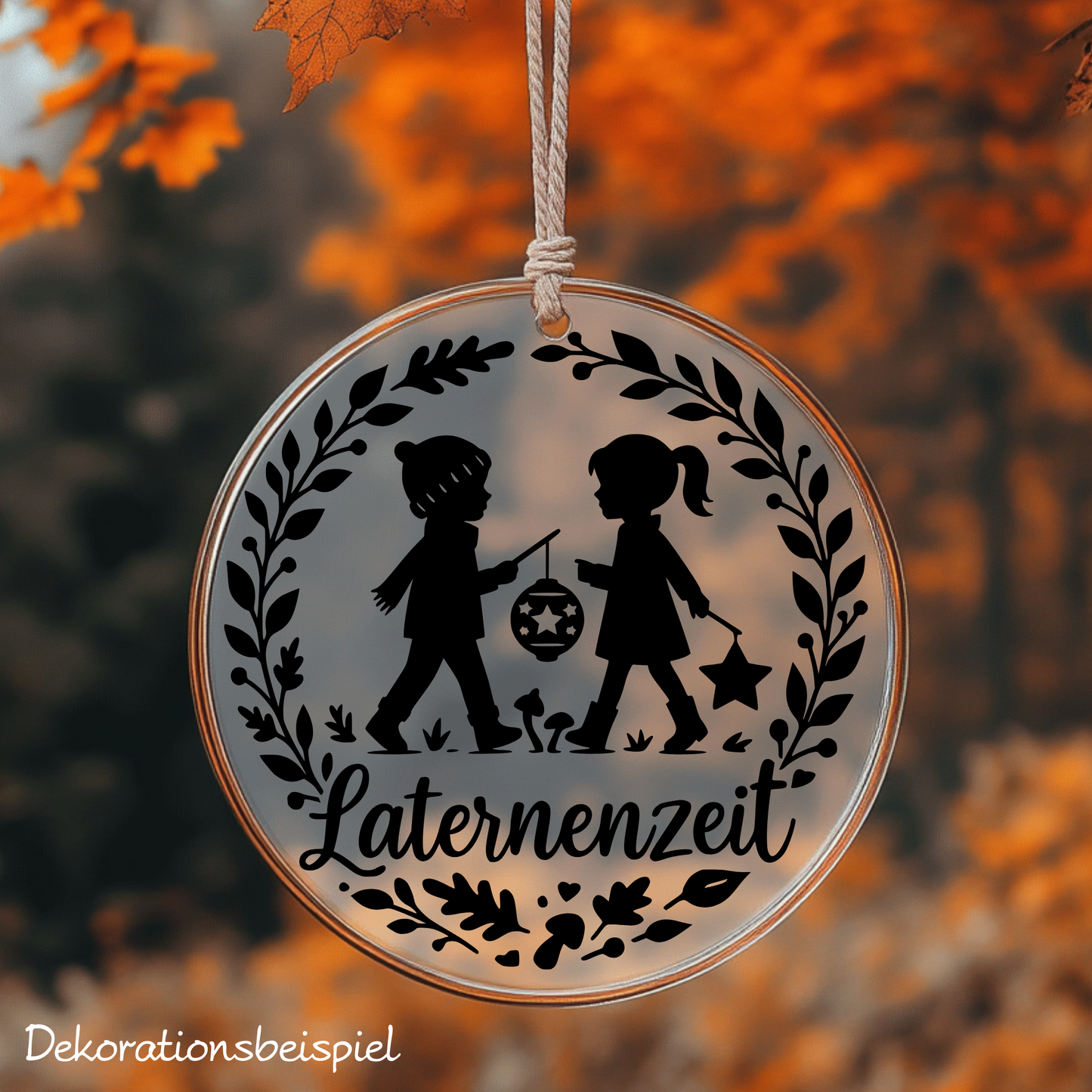 Fensterbild Laternenzeit Herbstlicher Martinstag Deko Aufkleber Halloween