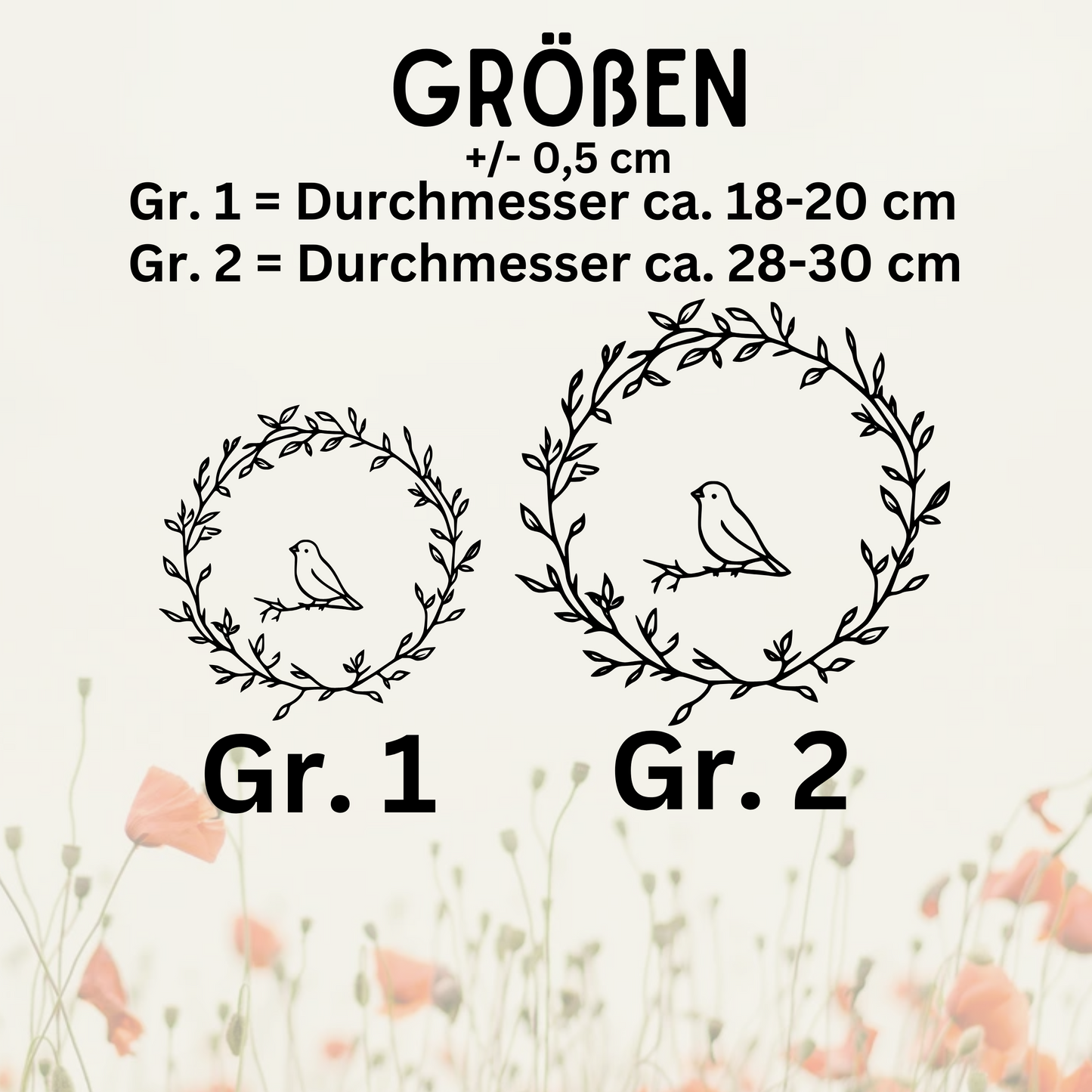 Vogelkranz Aufkleber für Hygge Feeling Sticker für Fenster und Diy Projekte