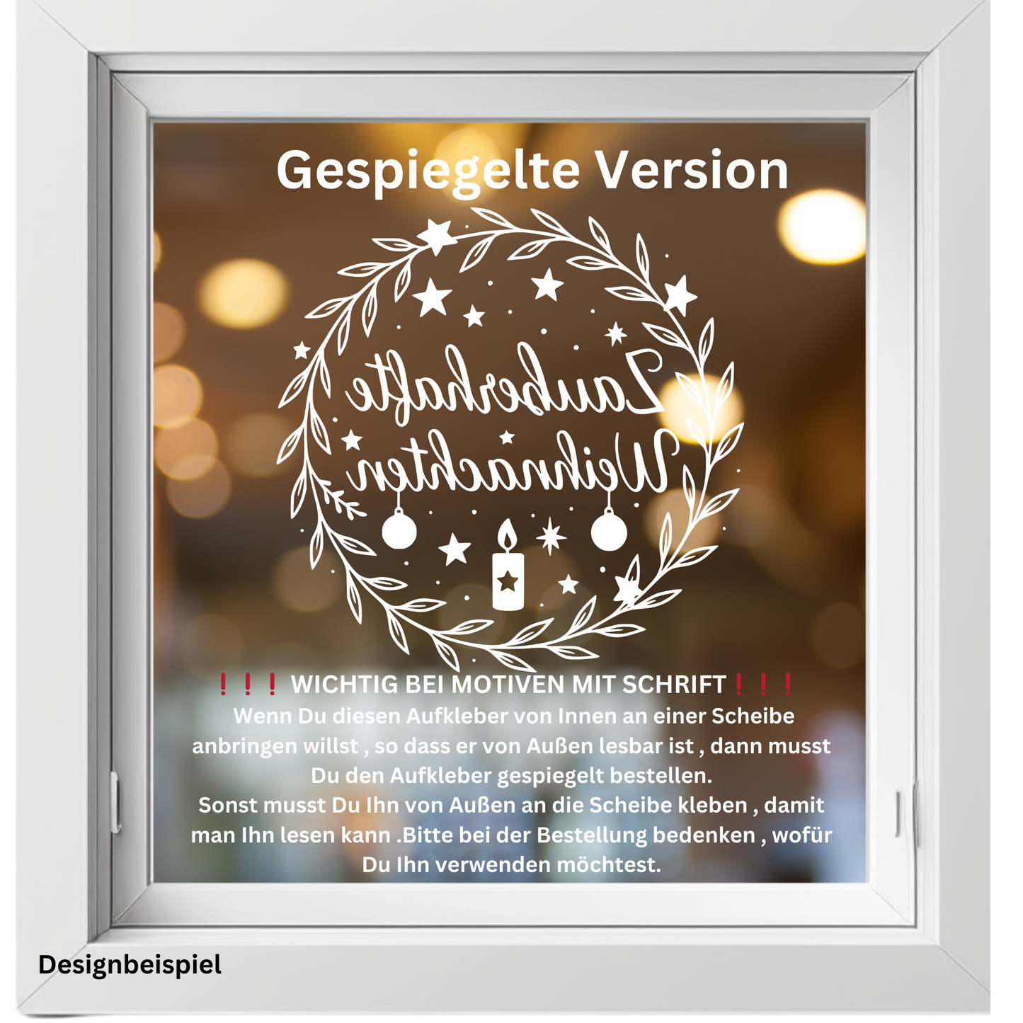 Fensterbild Sticker Zauberhafte Weihnachten