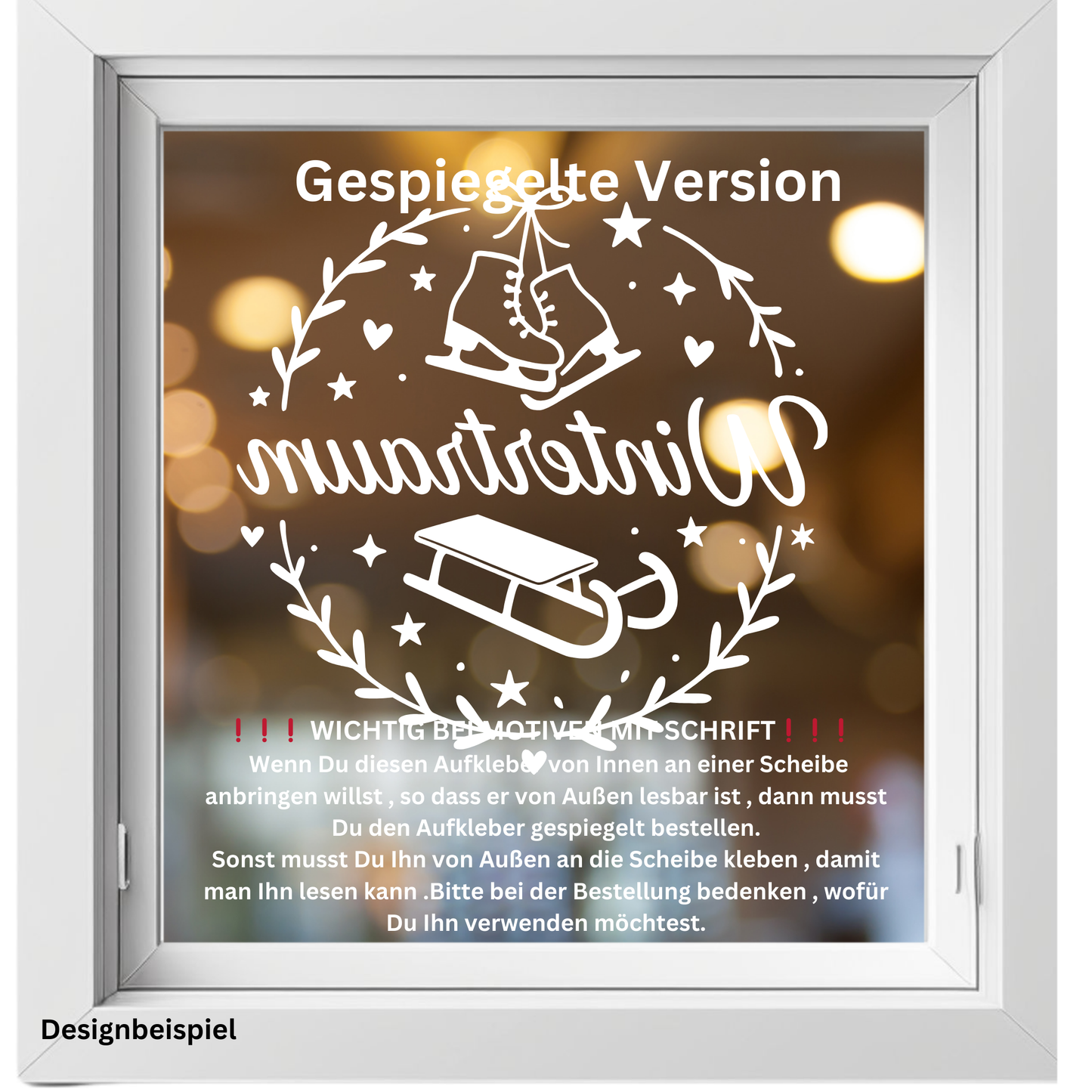 Fensterbild Sticker Wintertraum| saisonale Deko Aufkleber| Advent Winter Weihnachten, Fensteraufkleber Exklusiv