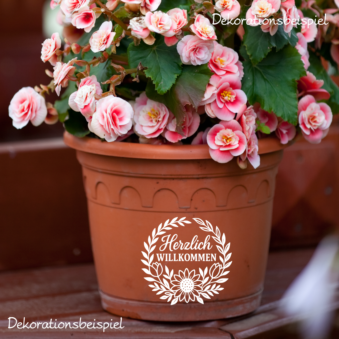 Fensterbild Herzlich Willkommen Sonnenblumen Begrüßung Aufkleber