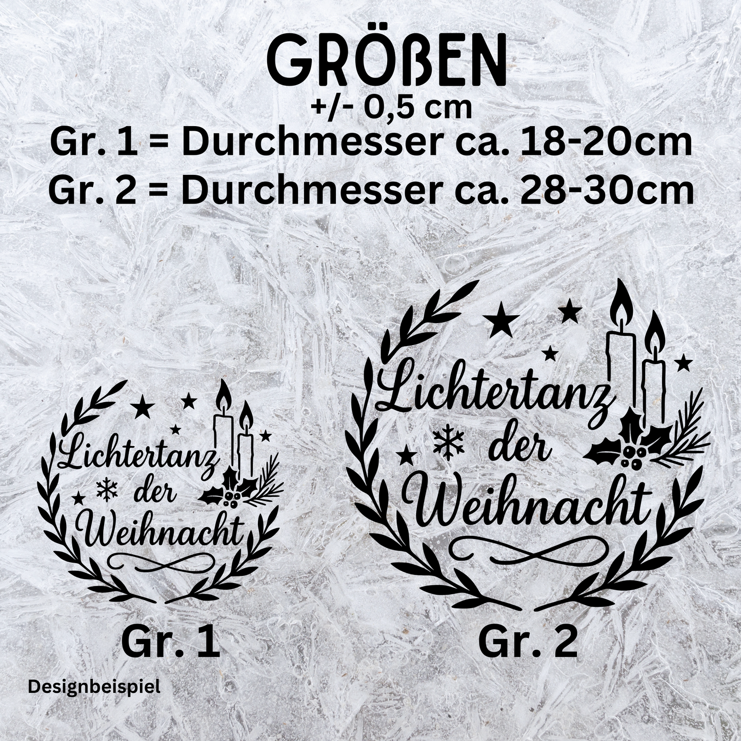 Fensterbild Lichtertanz der Weihnacht | Deko für Weihnachten und Advent Aufkleber| Exklusiv Design