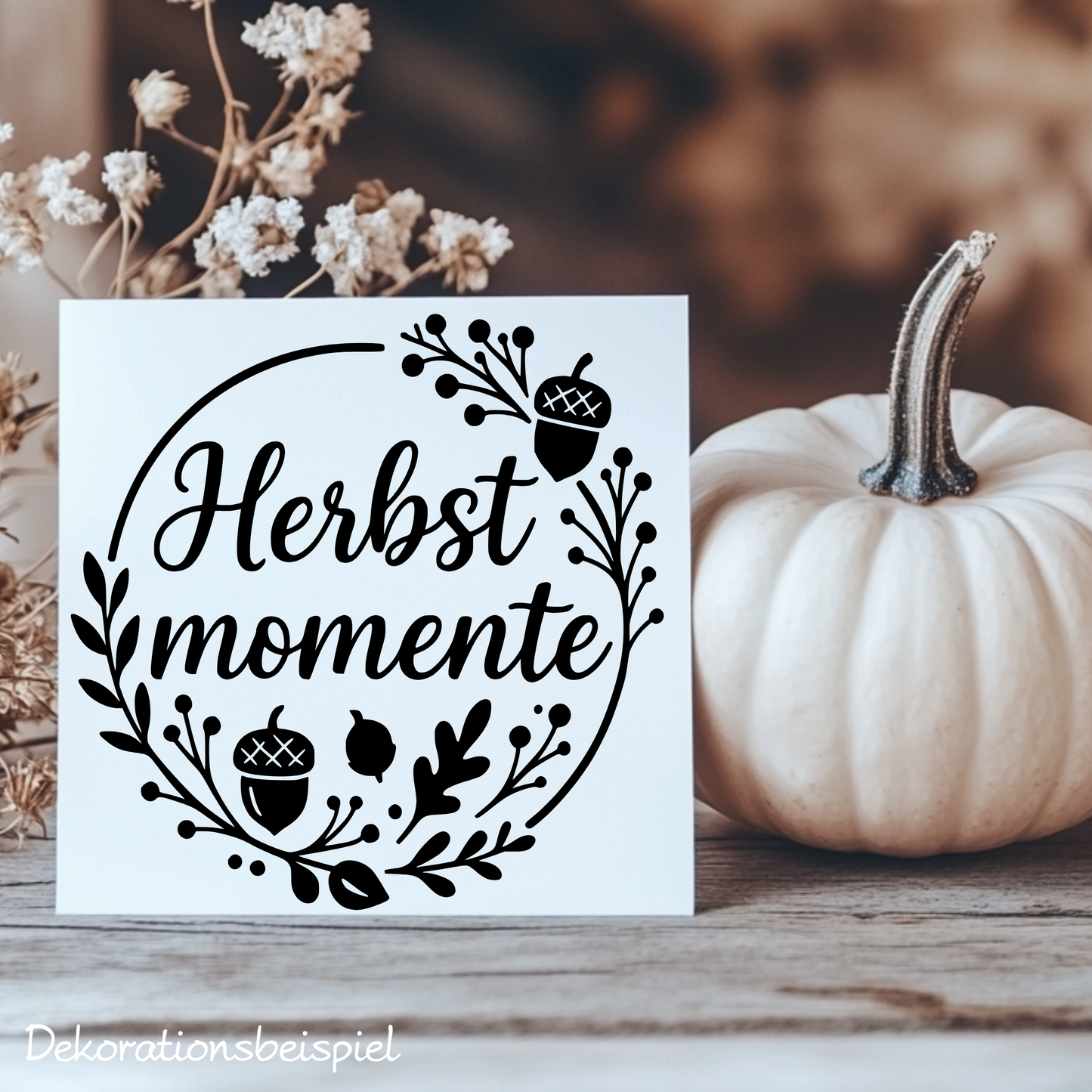 Fensterbild Herbstkranz Vinylaufkleber Herbstmomente