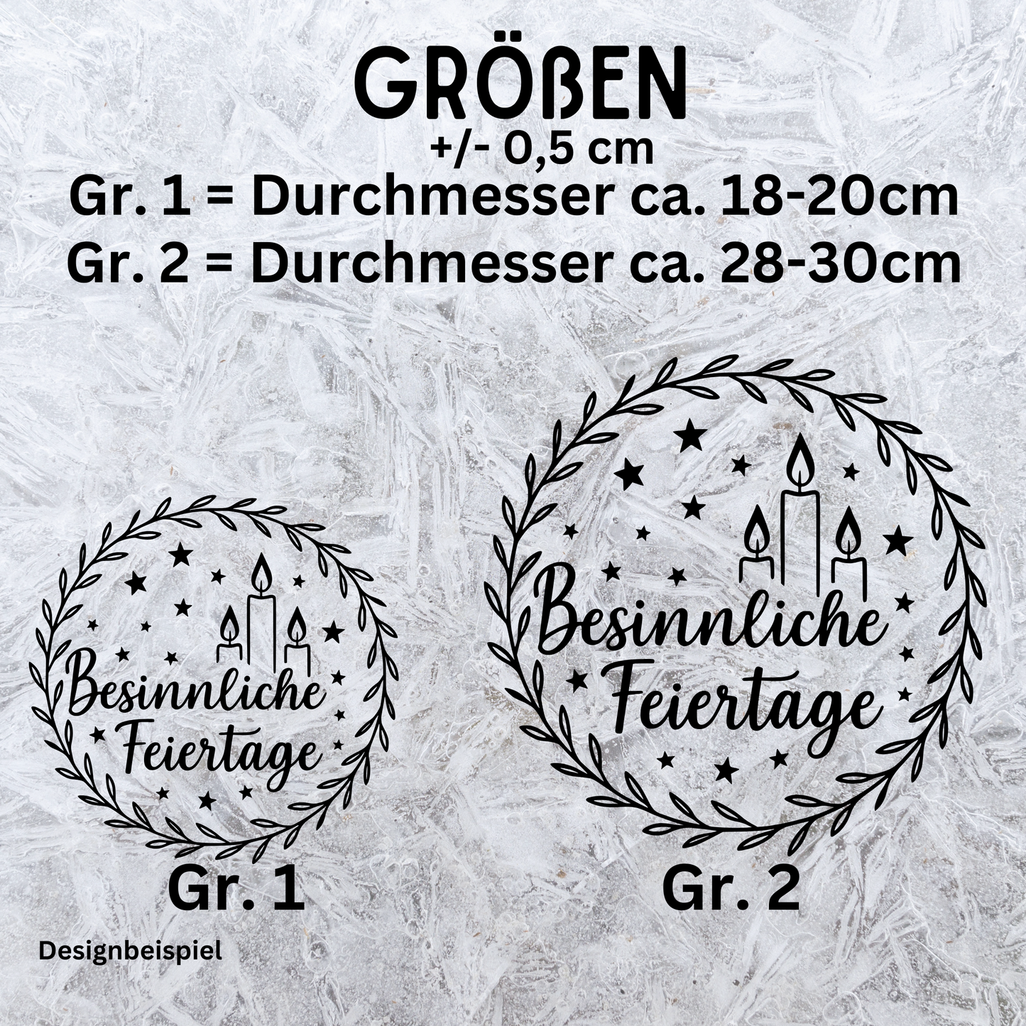 Fensterbild Weihnachtsaufkleber Besinnliche Feiertage Kranz