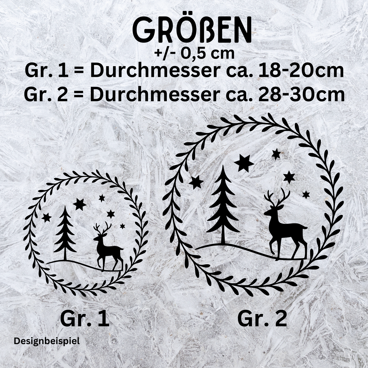 Fensterbild Hirsch minimalistisch | Skandi Deko für Weihnachten und Advent Aufkleber| Exklusiv Design