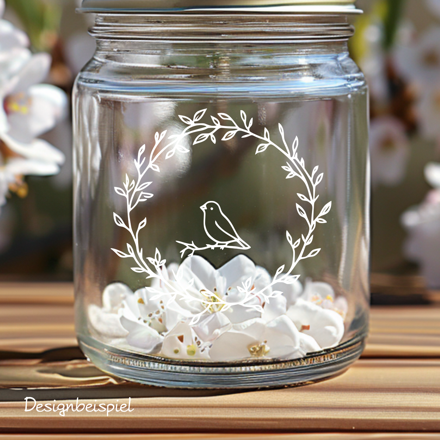 Vogelkranz Aufkleber für Hygge Feeling Sticker für Fenster und Diy Projekte