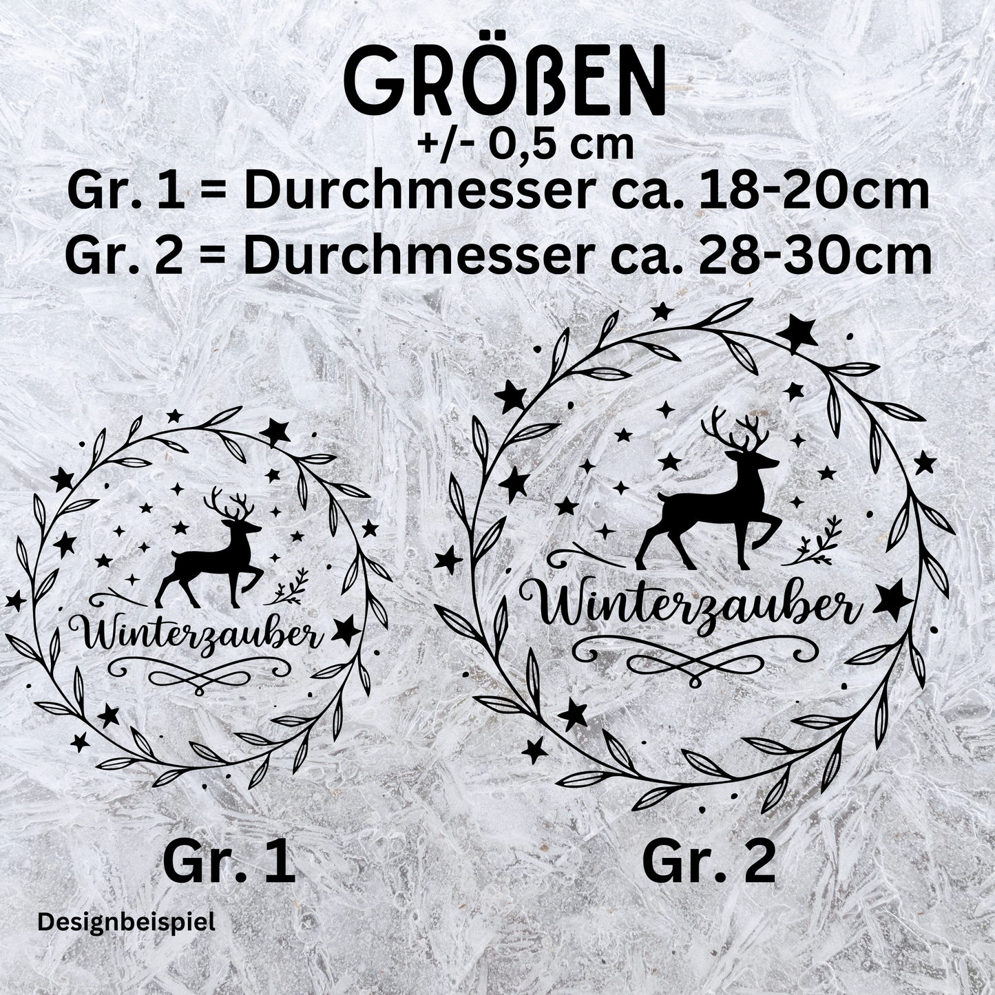 Fensterbild Sticker Winterzauber Skandinavischer Stil | saisonale Deko Aufkleber
