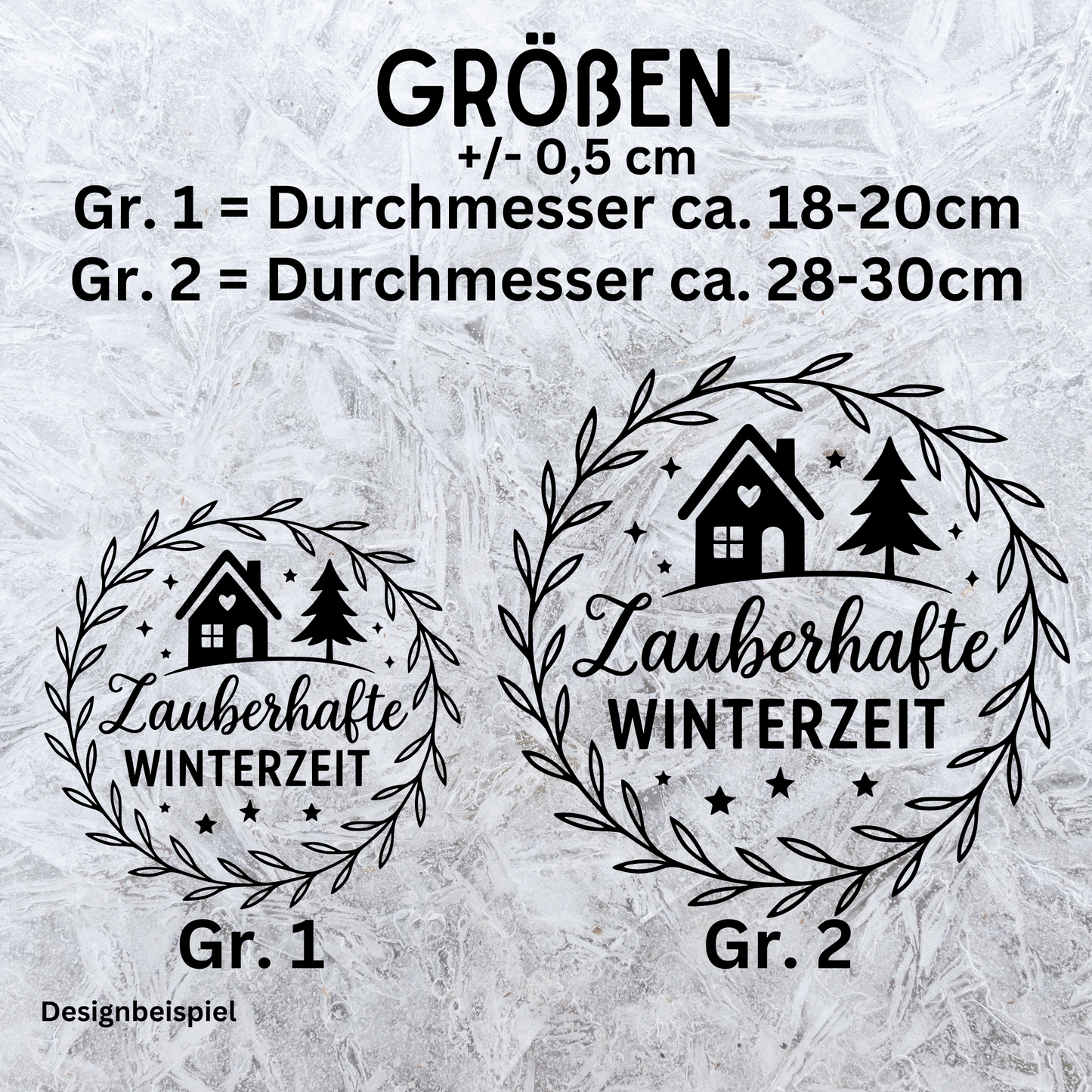Fensterbild Winterdekoration Sticker Zauberhafte Winterzeit