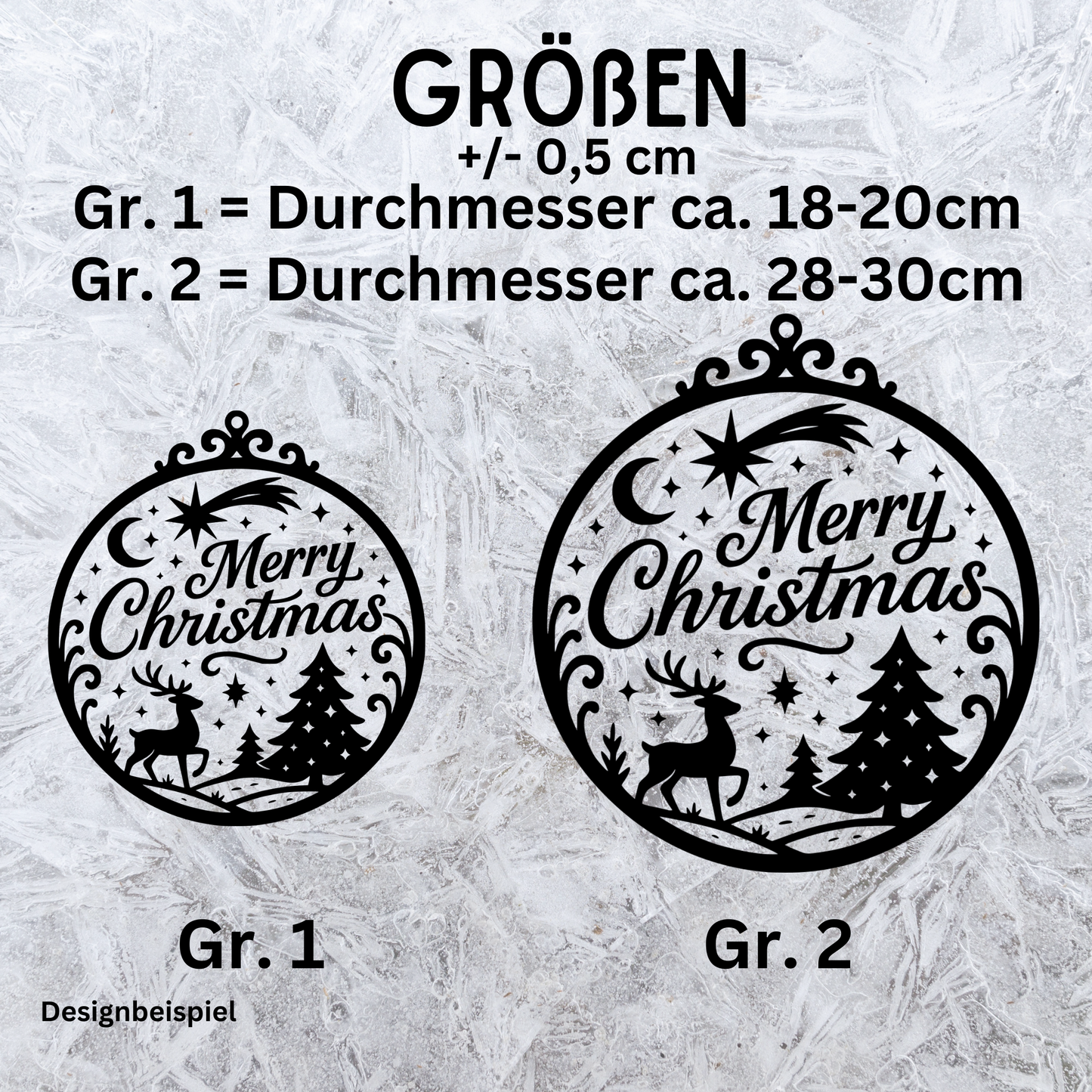 Fensterbild merry christmas| Deko für Weihnachten und Advent Aufkleber| Exklusiv Design