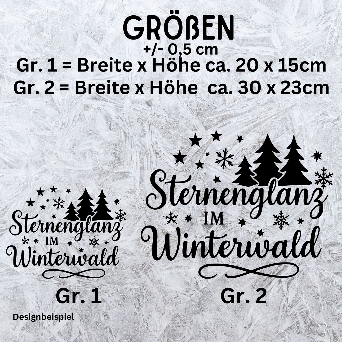 Fensterbild Sternenglanz im Winterwald | Deko für Weihnachten und Advent Aufkleber| Exklusiv Design