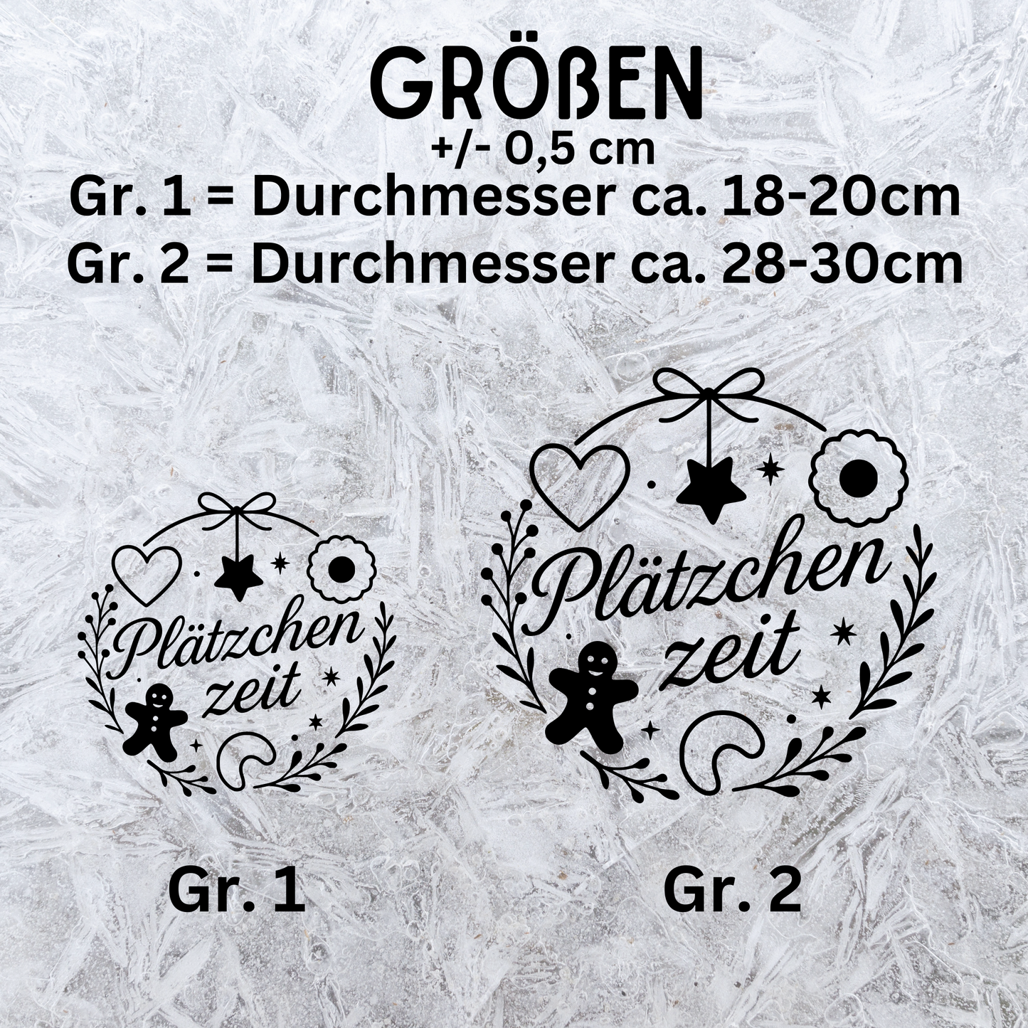 Fensterbild Sticker Weihnachten Plätzchenzeit Lebkuchen | Aufkleber| Weihnachtsbäckerei Deko Advent Weihnachten, Fensteraufkleber Exklusiv