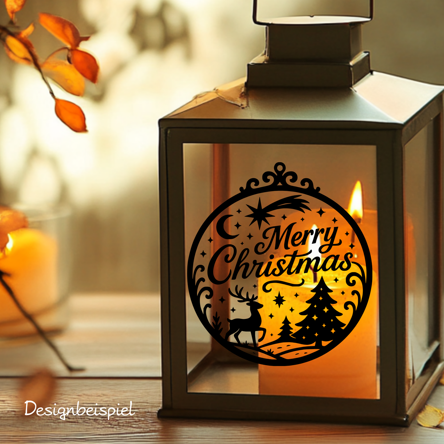 Fensterbild merry christmas| Deko für Weihnachten und Advent Aufkleber| Exklusiv Design