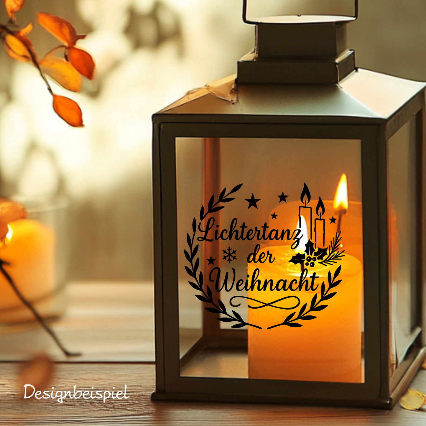 Fensterbild Lichtertanz der Weihnacht | Deko für Weihnachten und Advent Aufkleber| Exklusiv Design