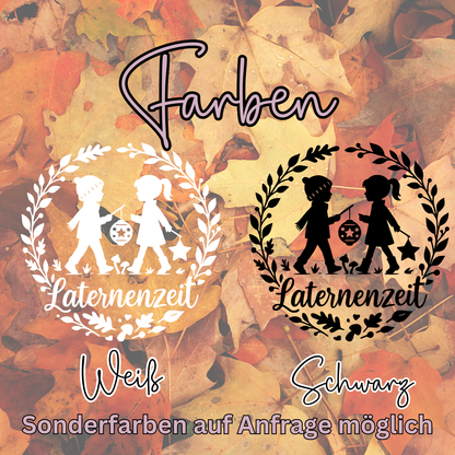 Fensterbild Laternenzeit Herbstlicher Martinstag Deko Aufkleber Halloween