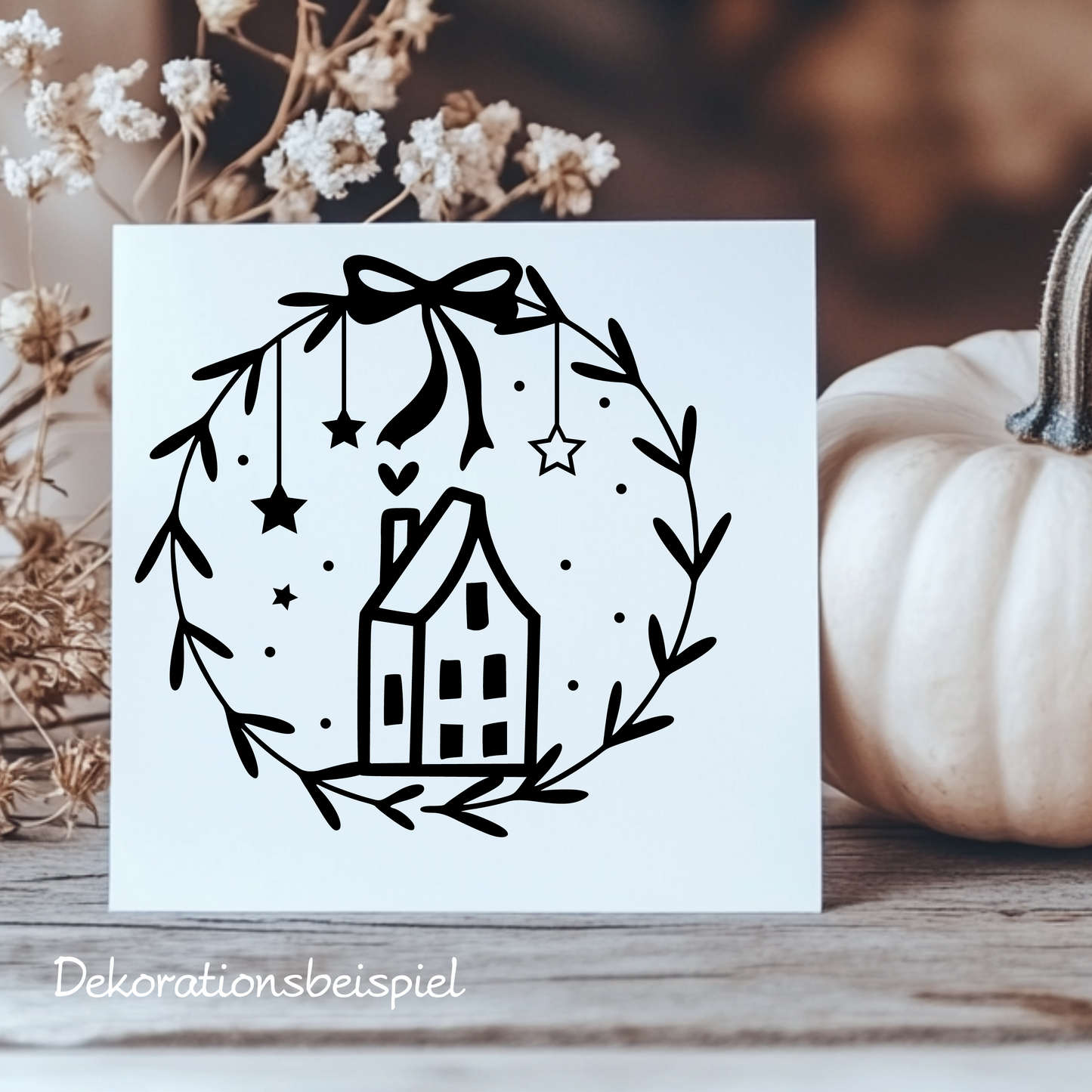 Weihnachtsfensterbild - Skandi Deko - Vinylsticker - Aufkleber - Fensterbild - Sticker für glatte Flächen 2 Farben 3 Größen