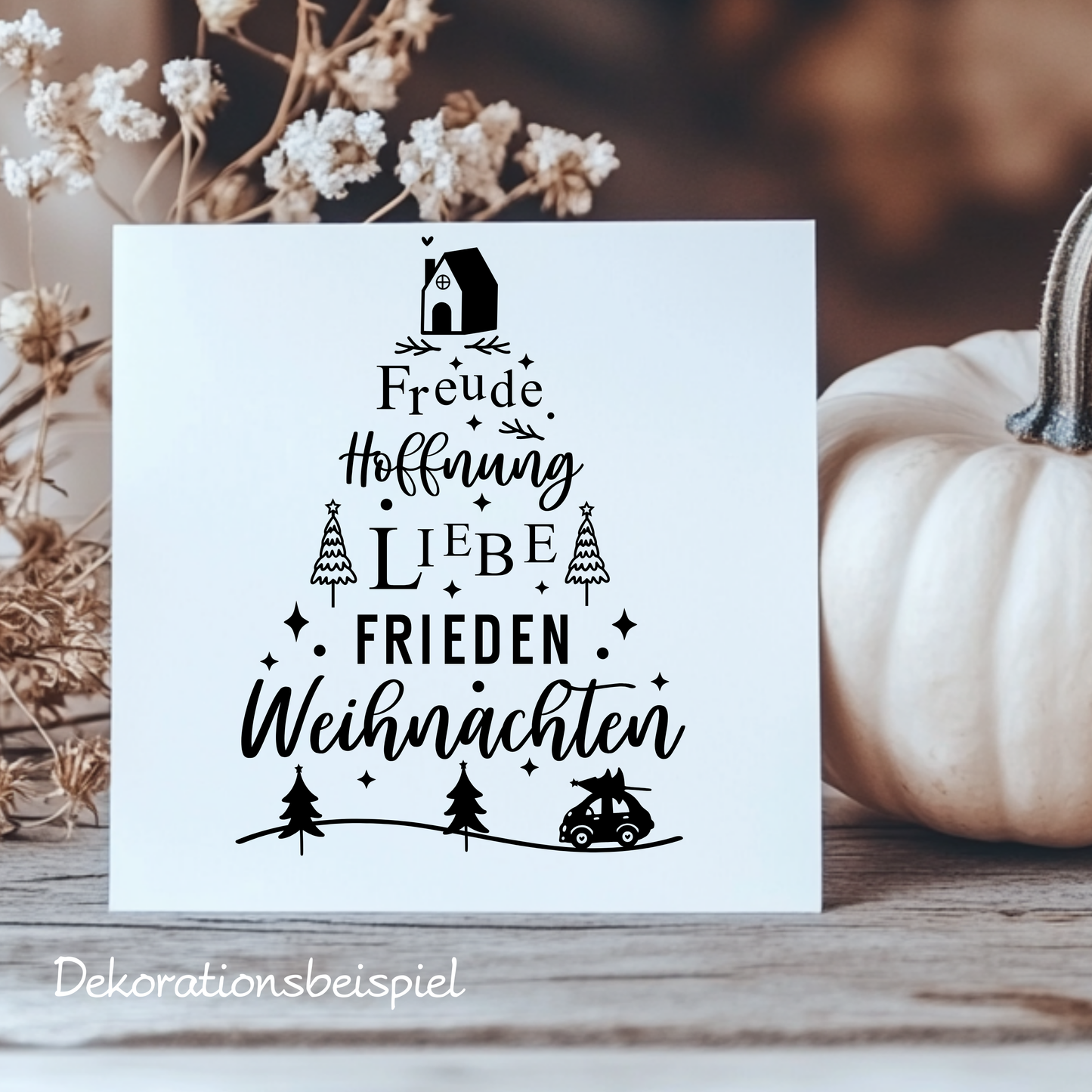 Weihnachtsfensterbild Weihnachtsfrieden Sticker Aufkleber Tannenbaum Fensterbild